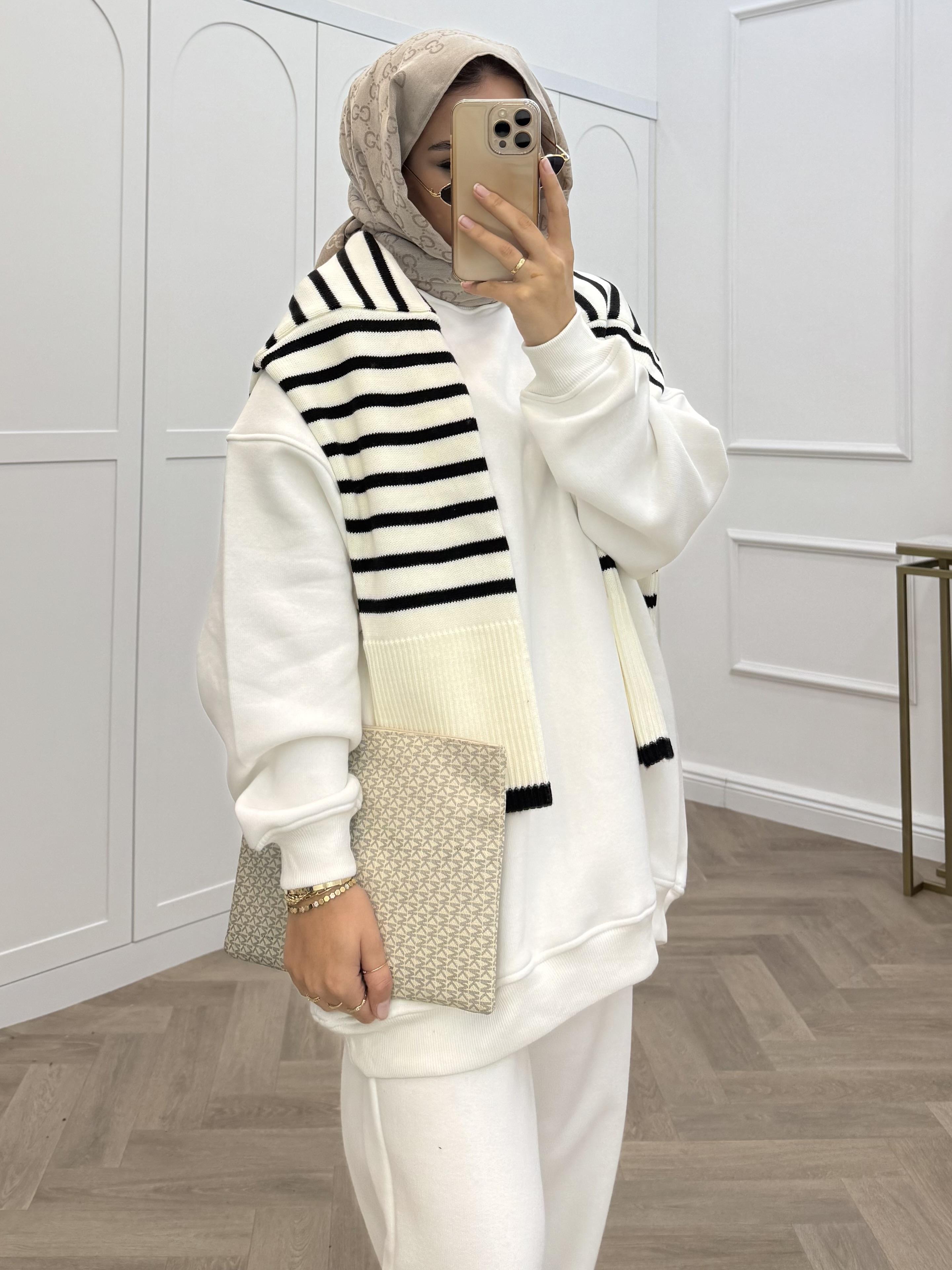 BASİC ŞARDONLU TAKIM BEYAZ