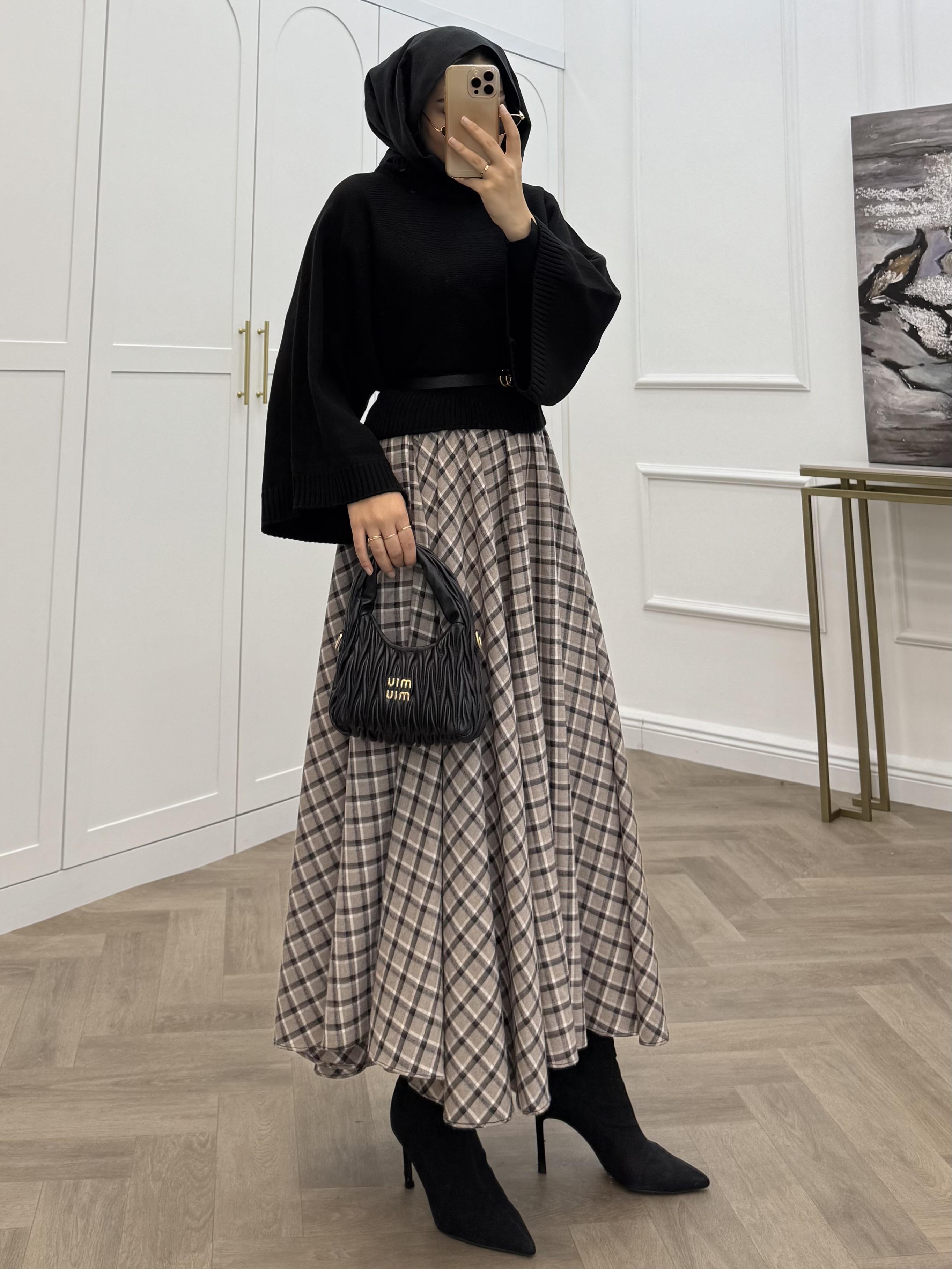 BELİ LASTİKLİ EKOSE ETEK BEJ