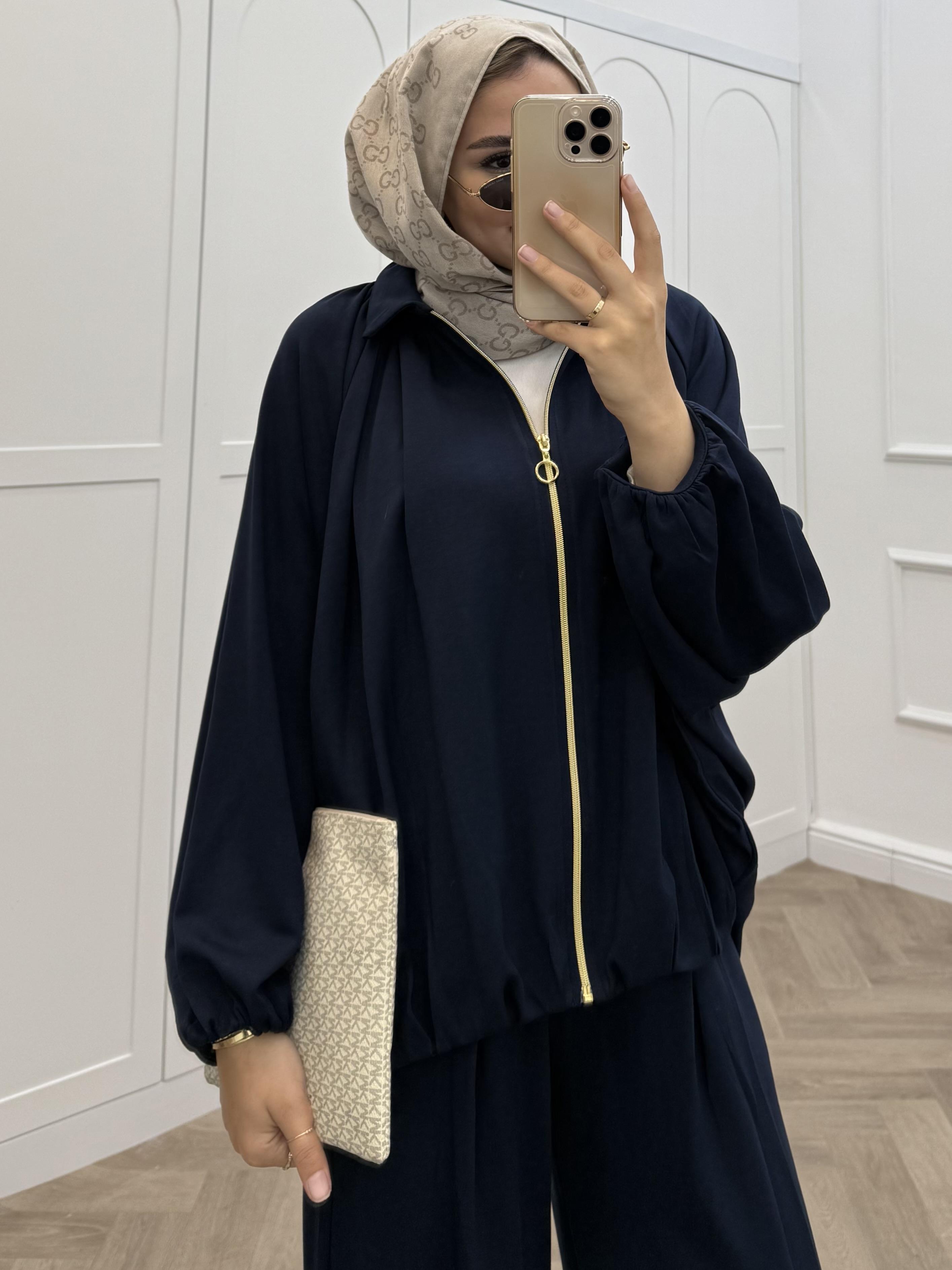 BOMBER CEKETLİ PANTOLONLU TAKIM LACİVERT