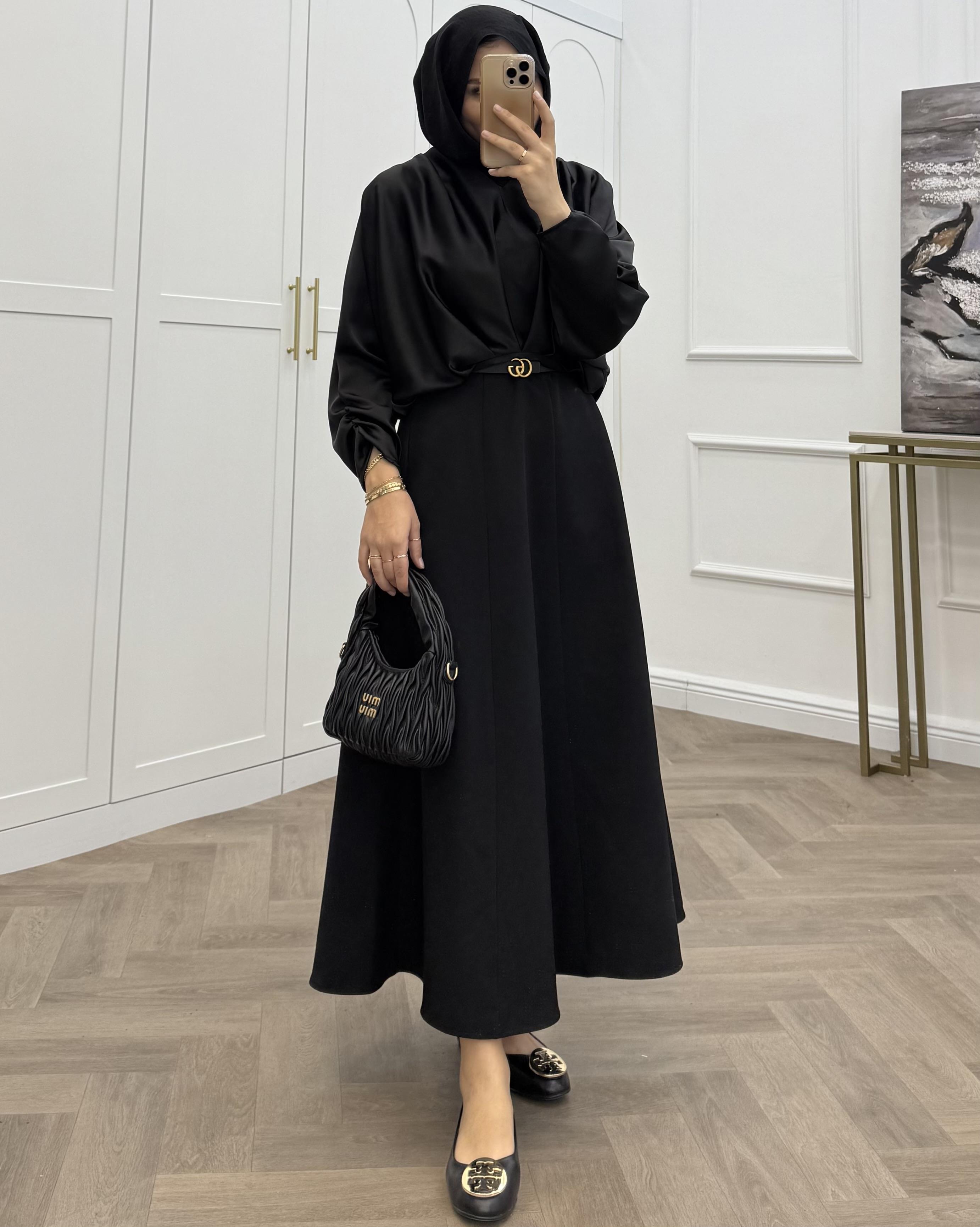 BOMBER SATEN BLUZ SİYAH