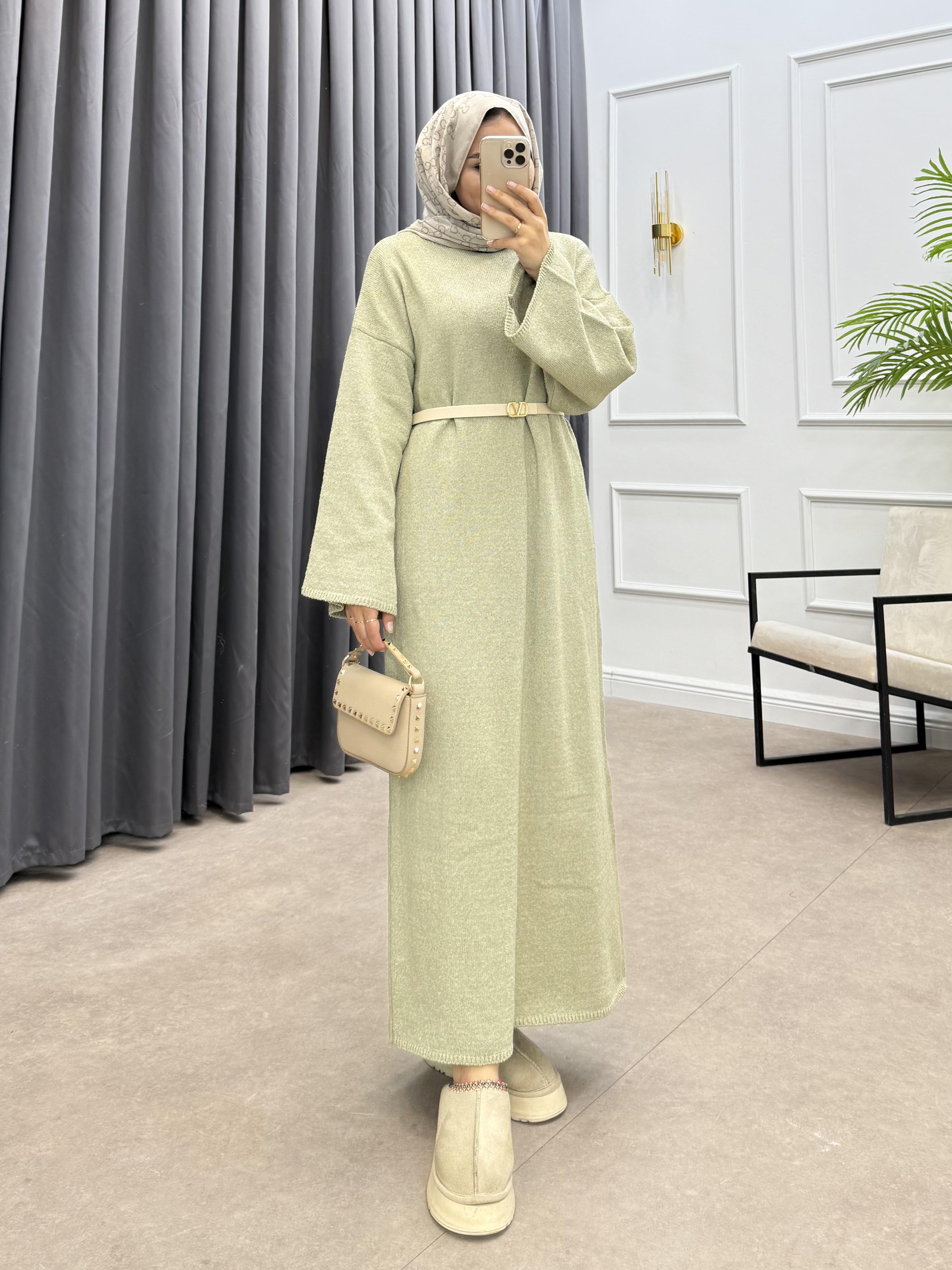 BUKLE TRİKO ELBİSE ÇAĞLA