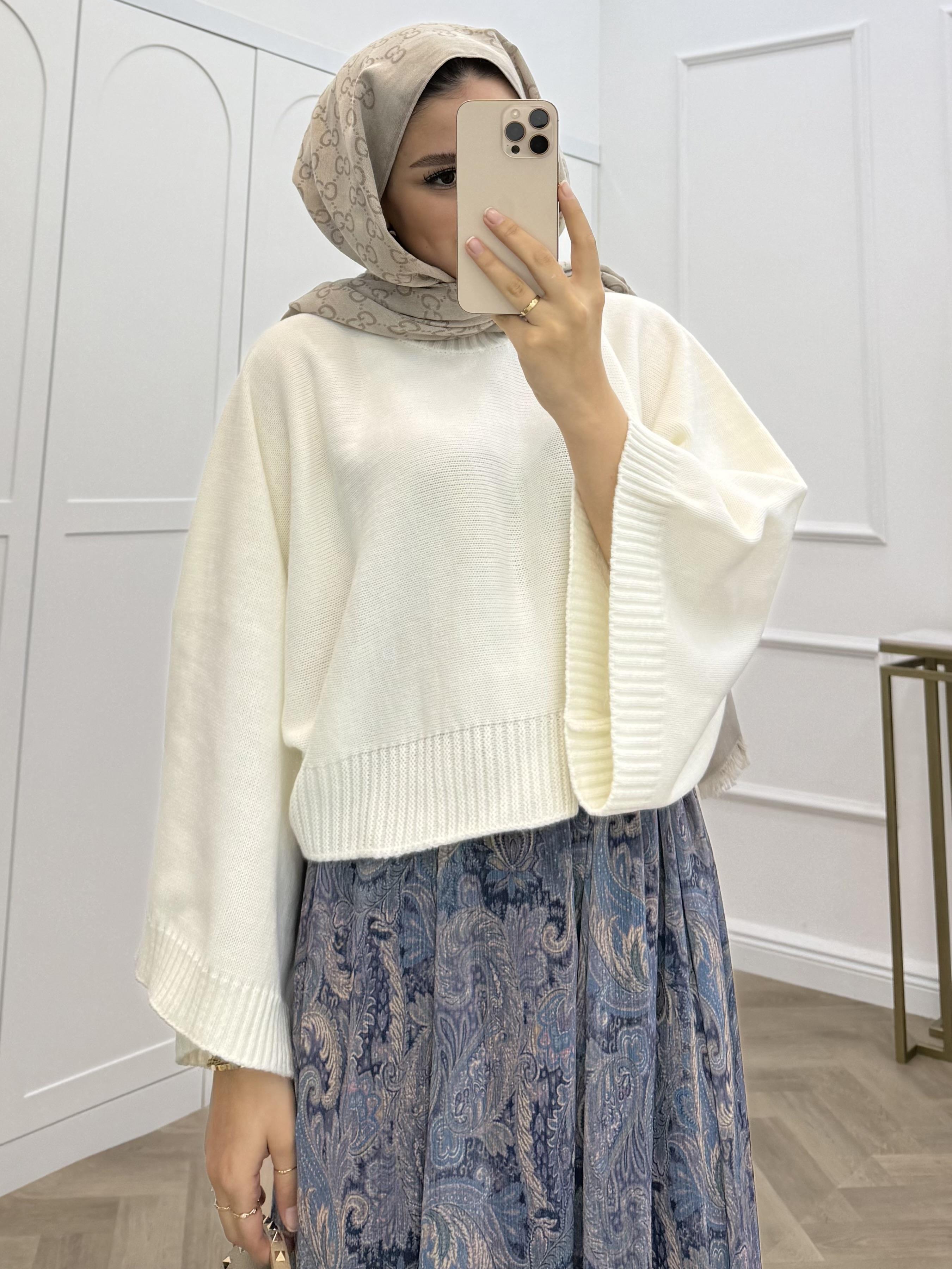 BUTA DESENLİ ŞİFON ETEK MAVİ