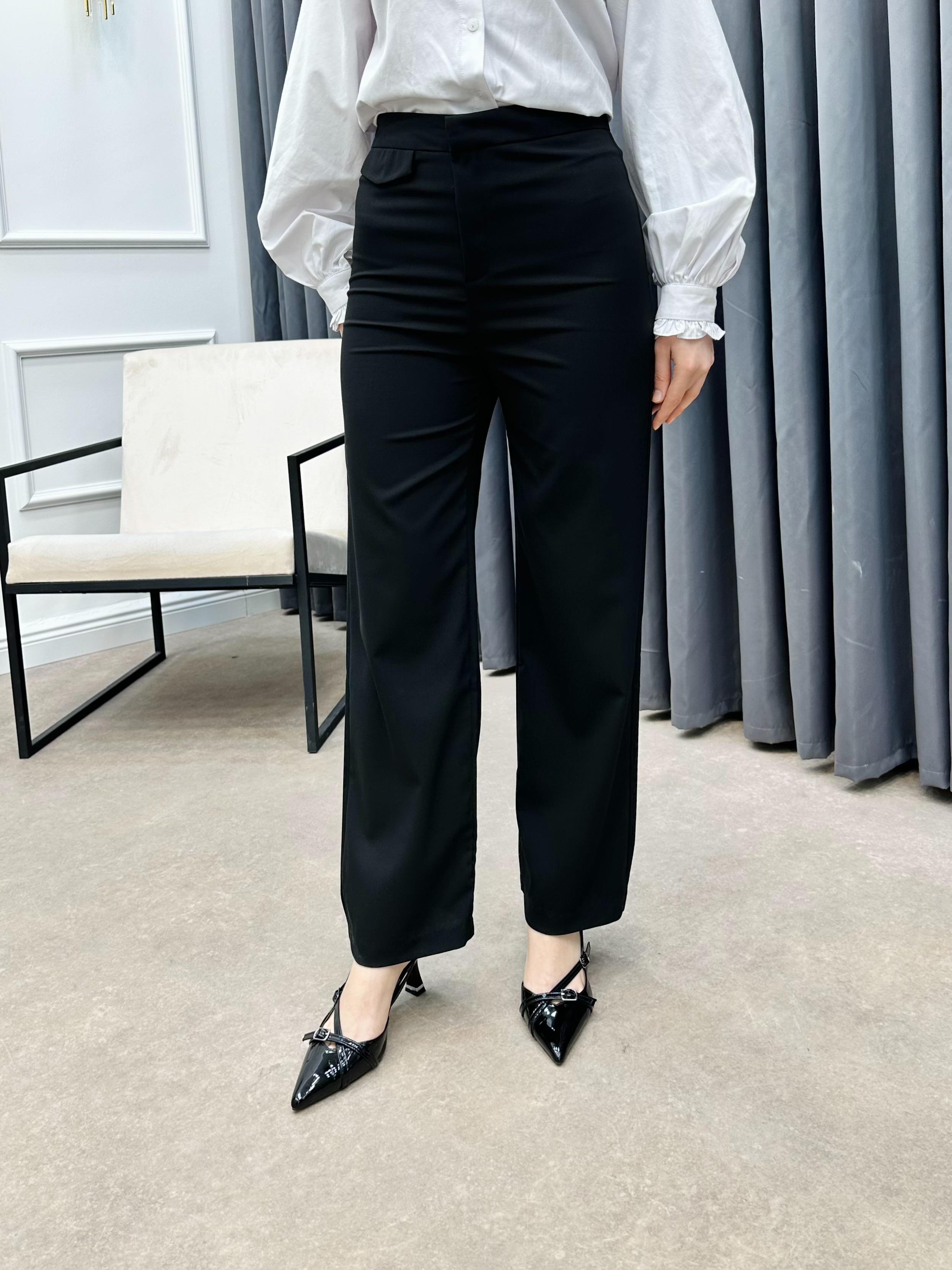 CEP DETAY KLASİK PANTOLON SİYAH