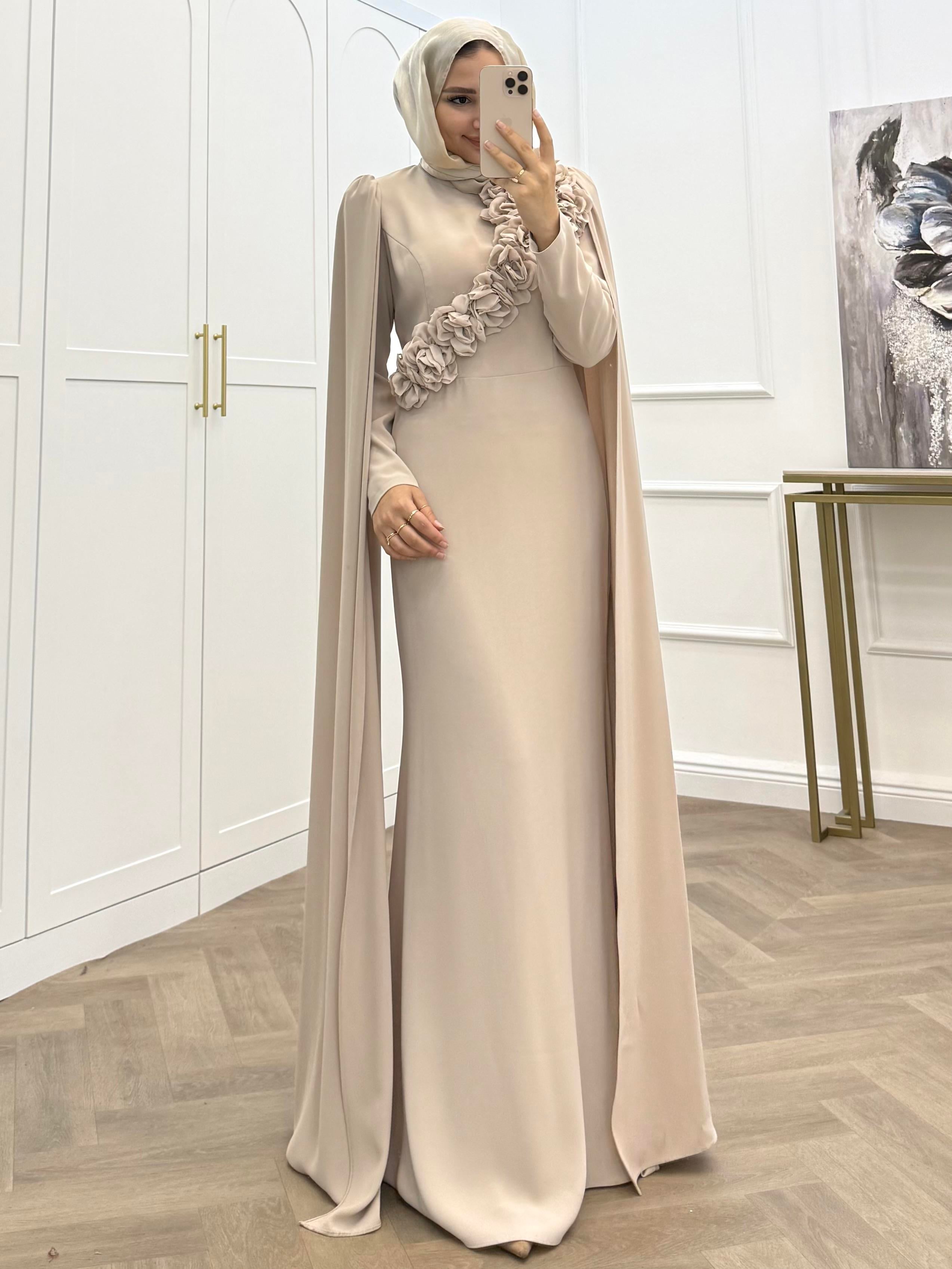 ÇİÇEKLİ SALAŞ KOL ELBİSE TAŞ