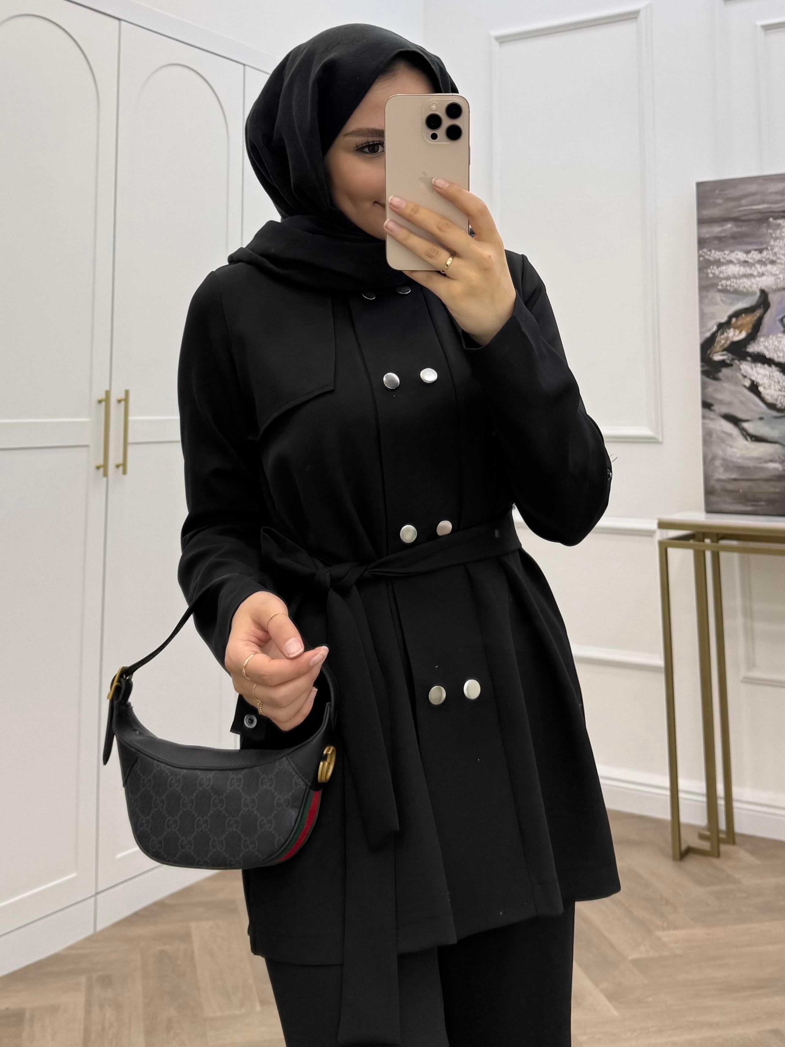 ÇITÇITLI PANTOLONLU TAKIM SİYAH