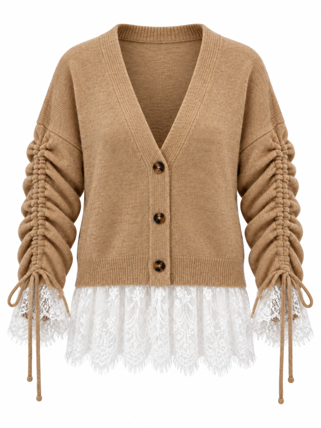 DANTELLİ TRİKO HIRKA CAMEL