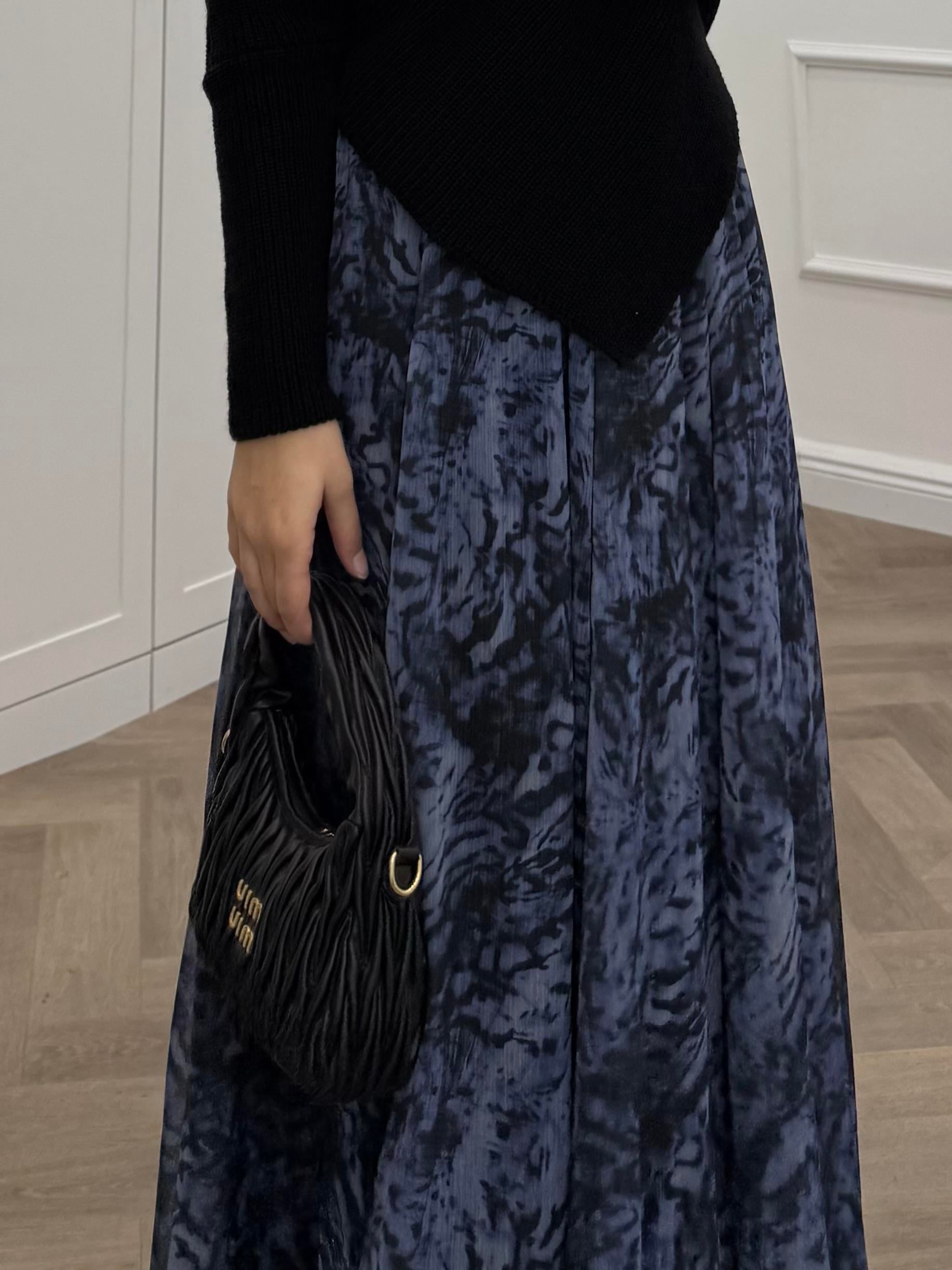 DESENLİ ŞİFON ETEK ANTARSİT LEOPAR 