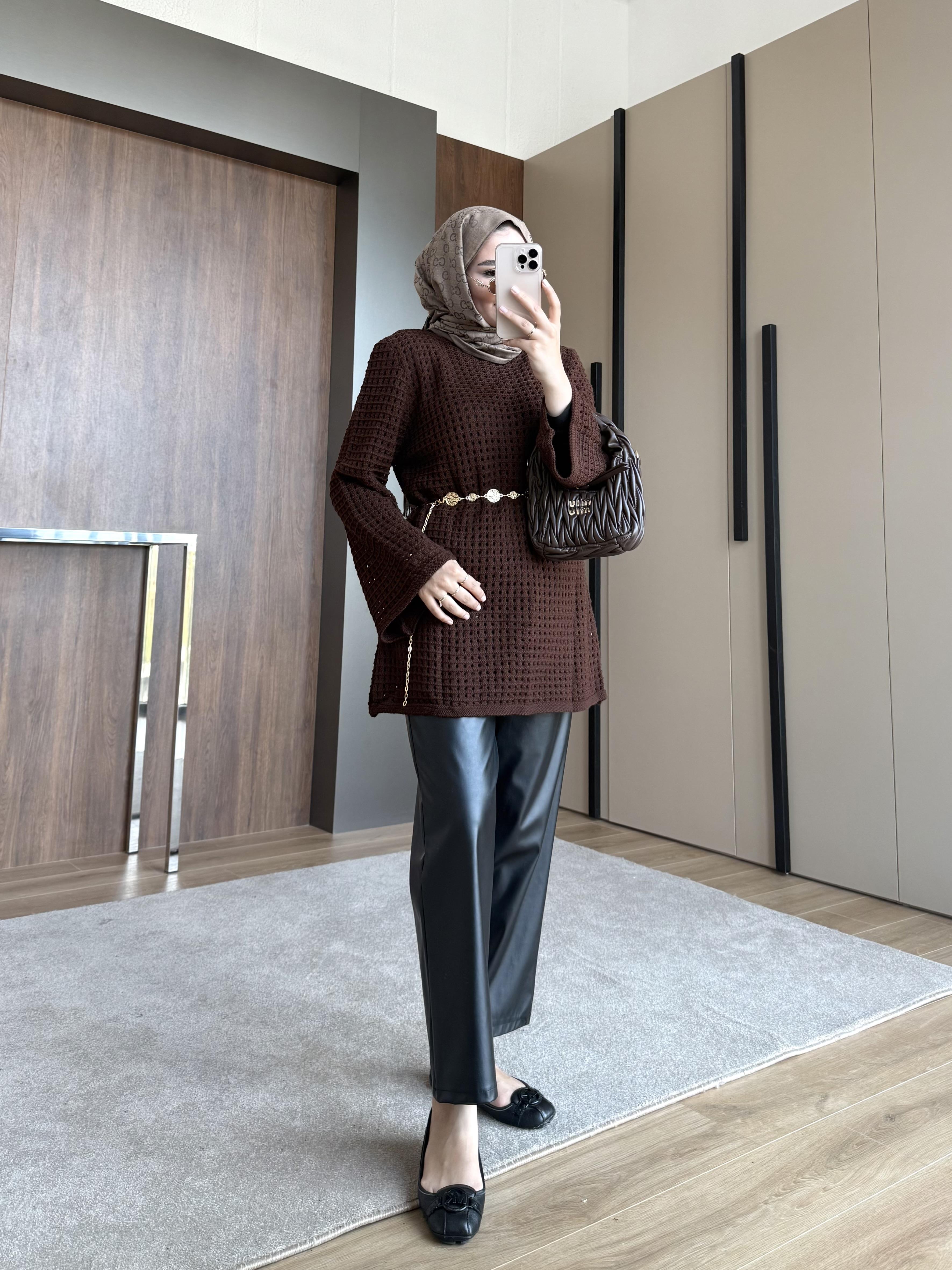 FİLELİ TUNİK KAHVE