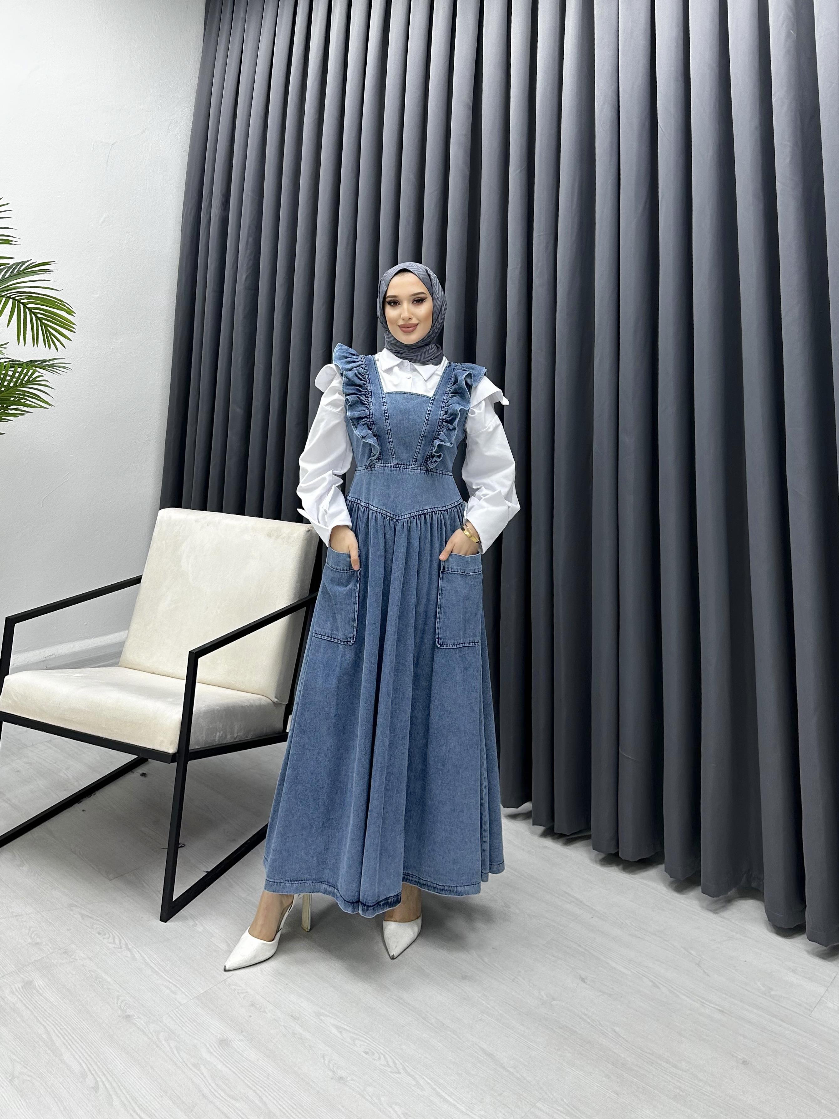 FIRFIRLI DENİM JİLE MAVİ