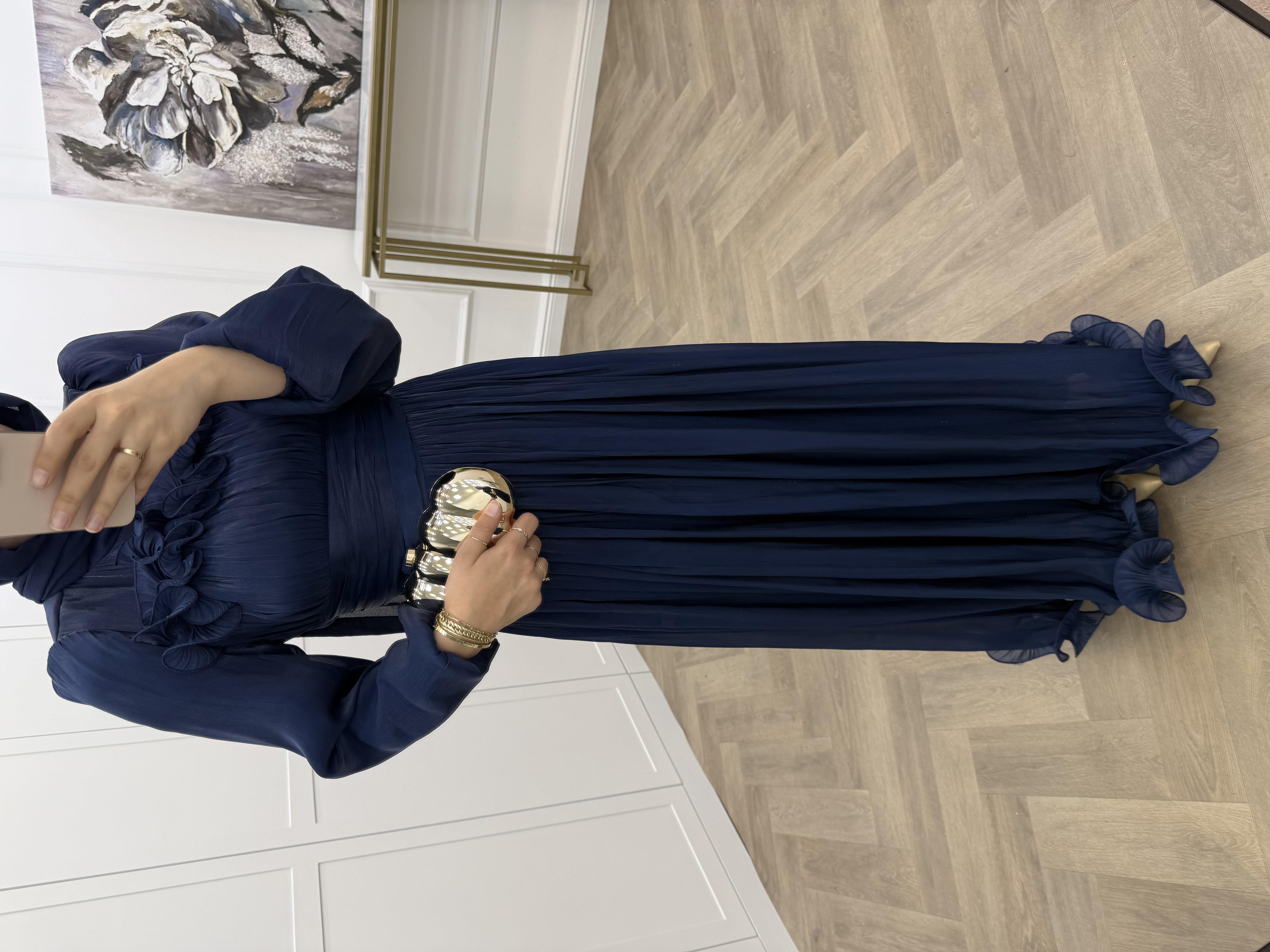 FIRFIRLI JANJAN ABİYE LACİVERT