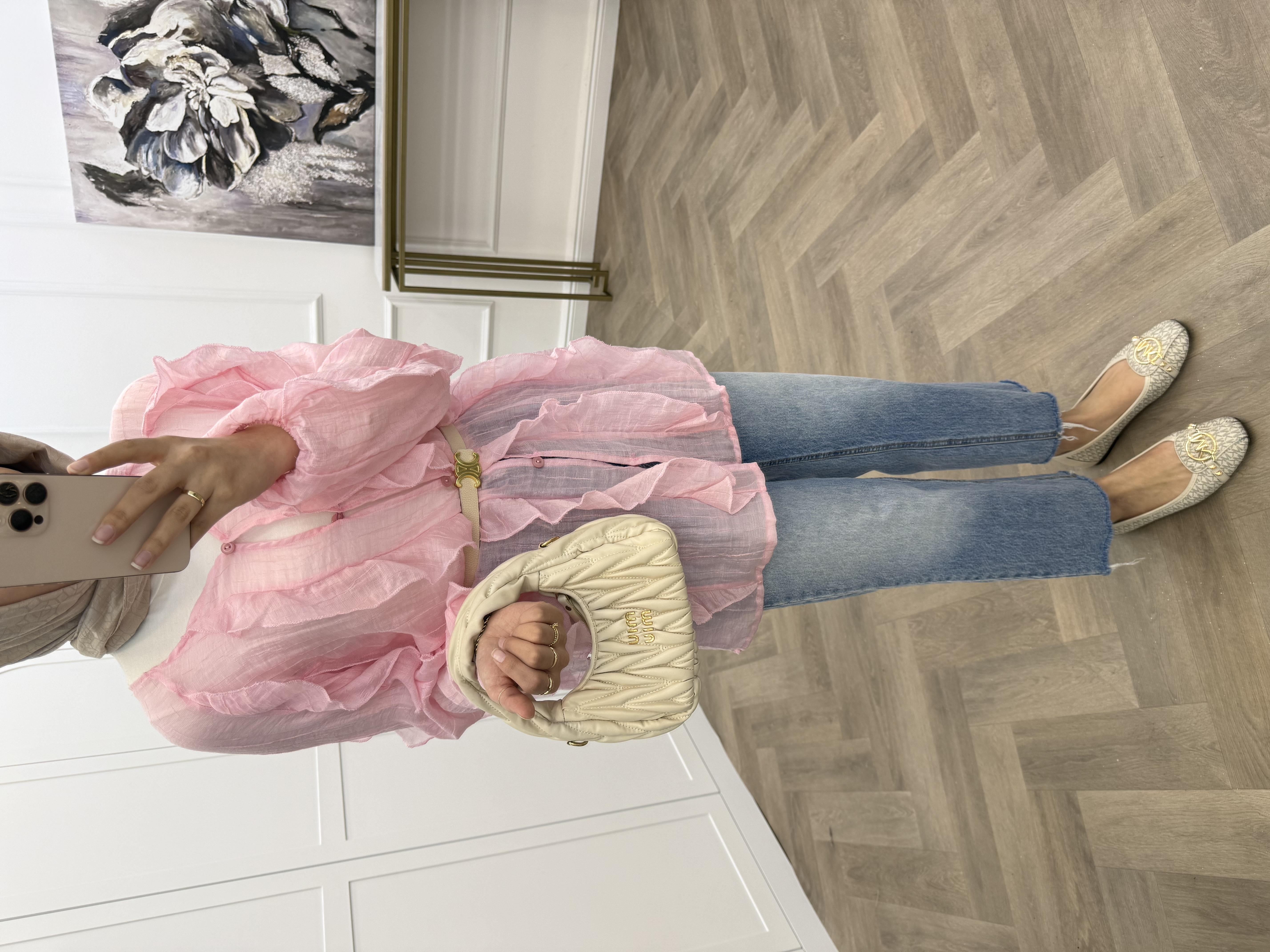 FIRFIRLI VUAL GÖMLEK PEMBE