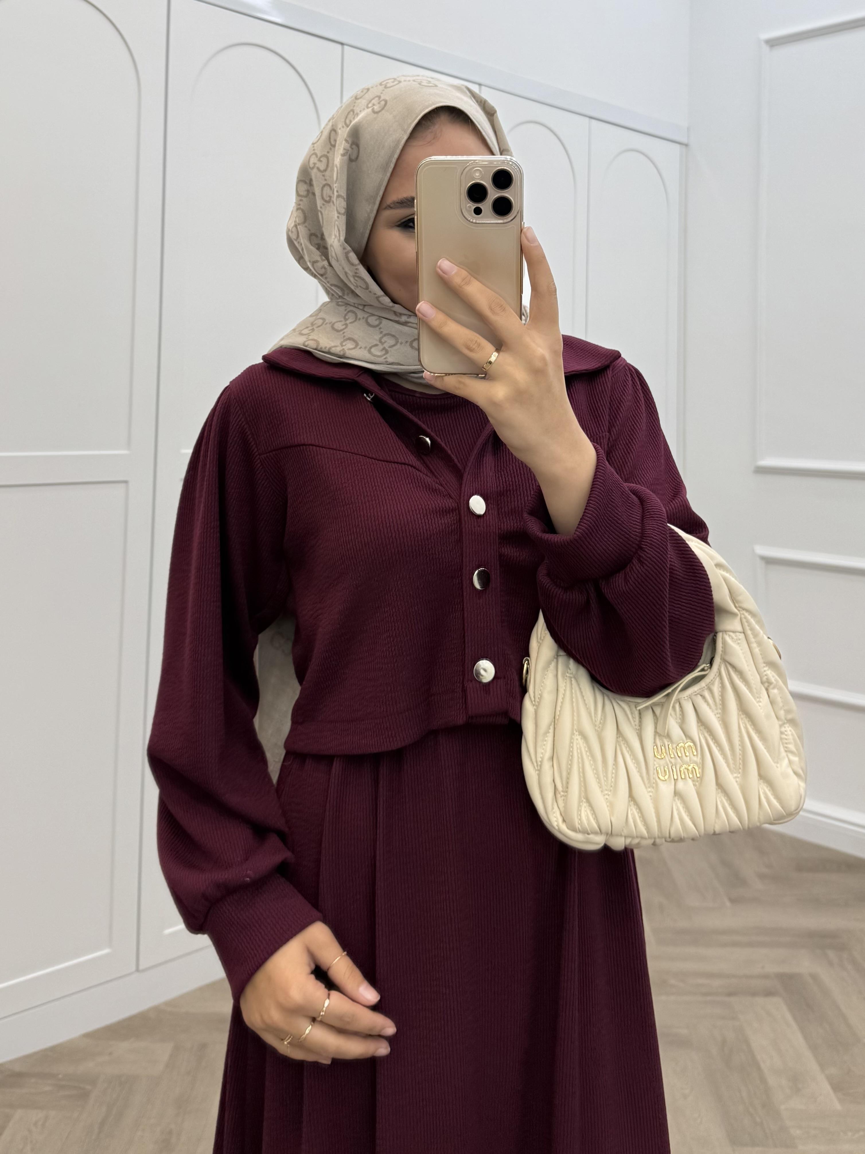 FİTİLLİ CEKETLİ TAKIM ELBİSE BORDO