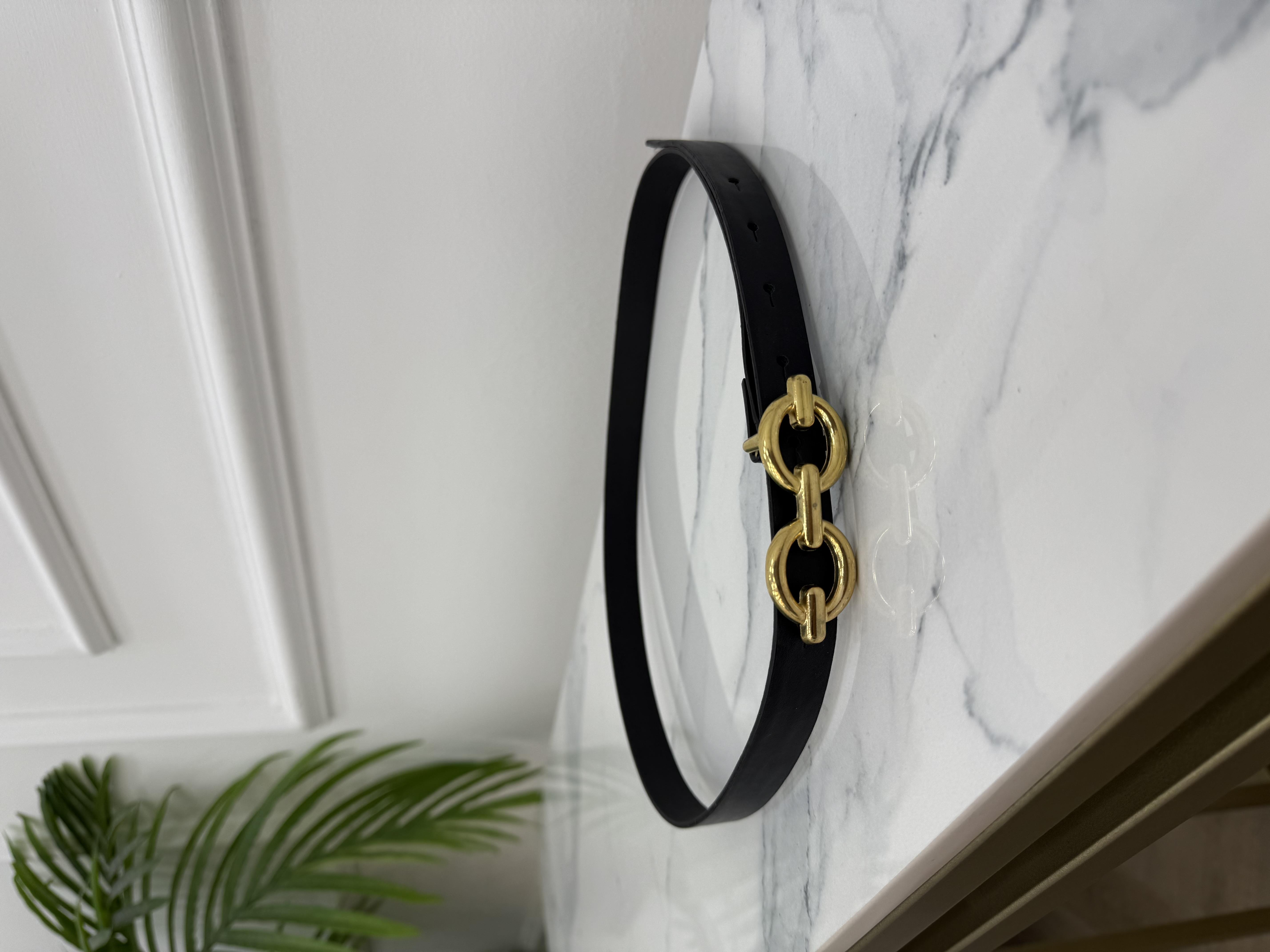 gold detaylı kemer siyah