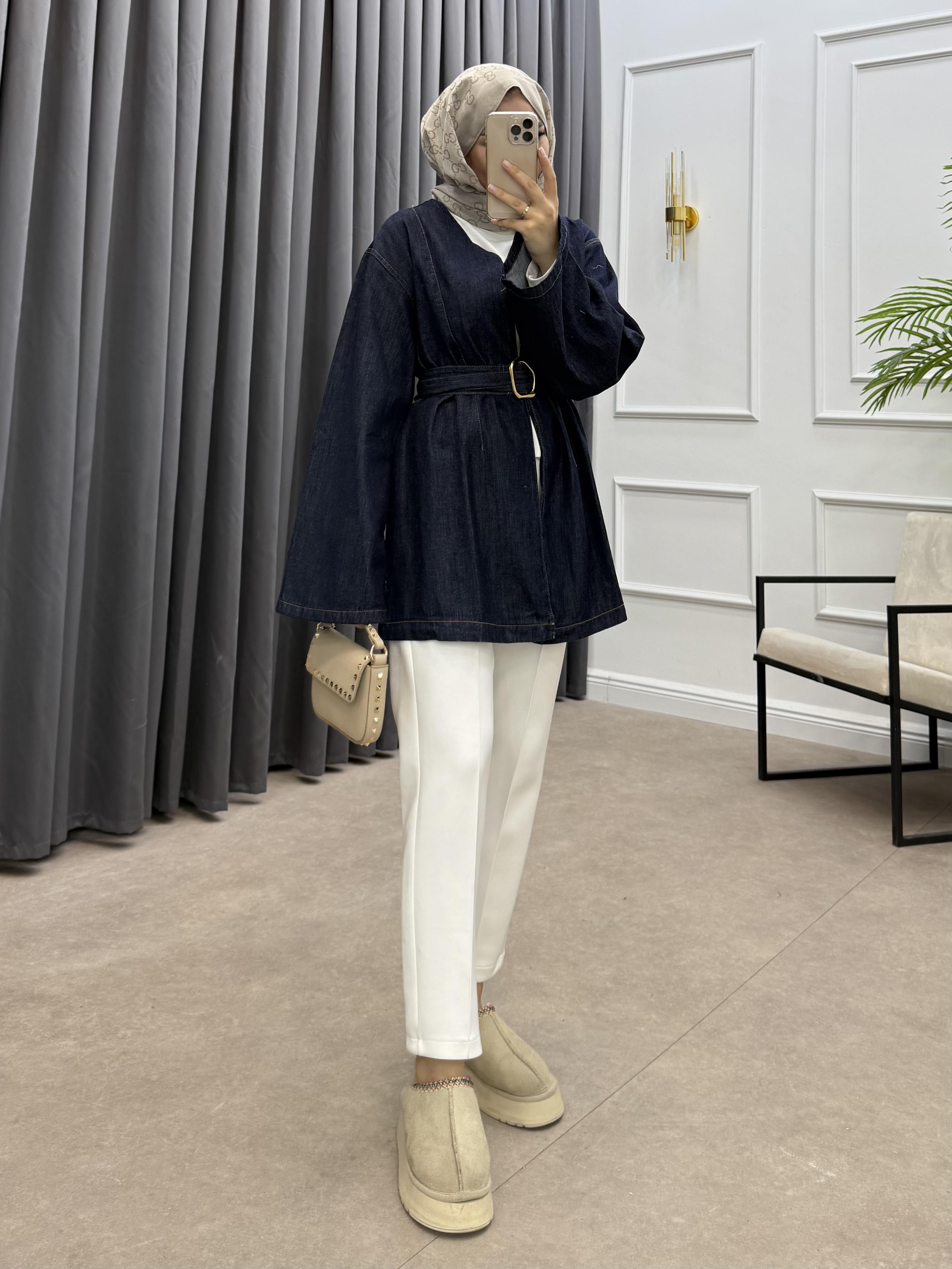 GOLD TOKALI KOT CEKET LACİVERT