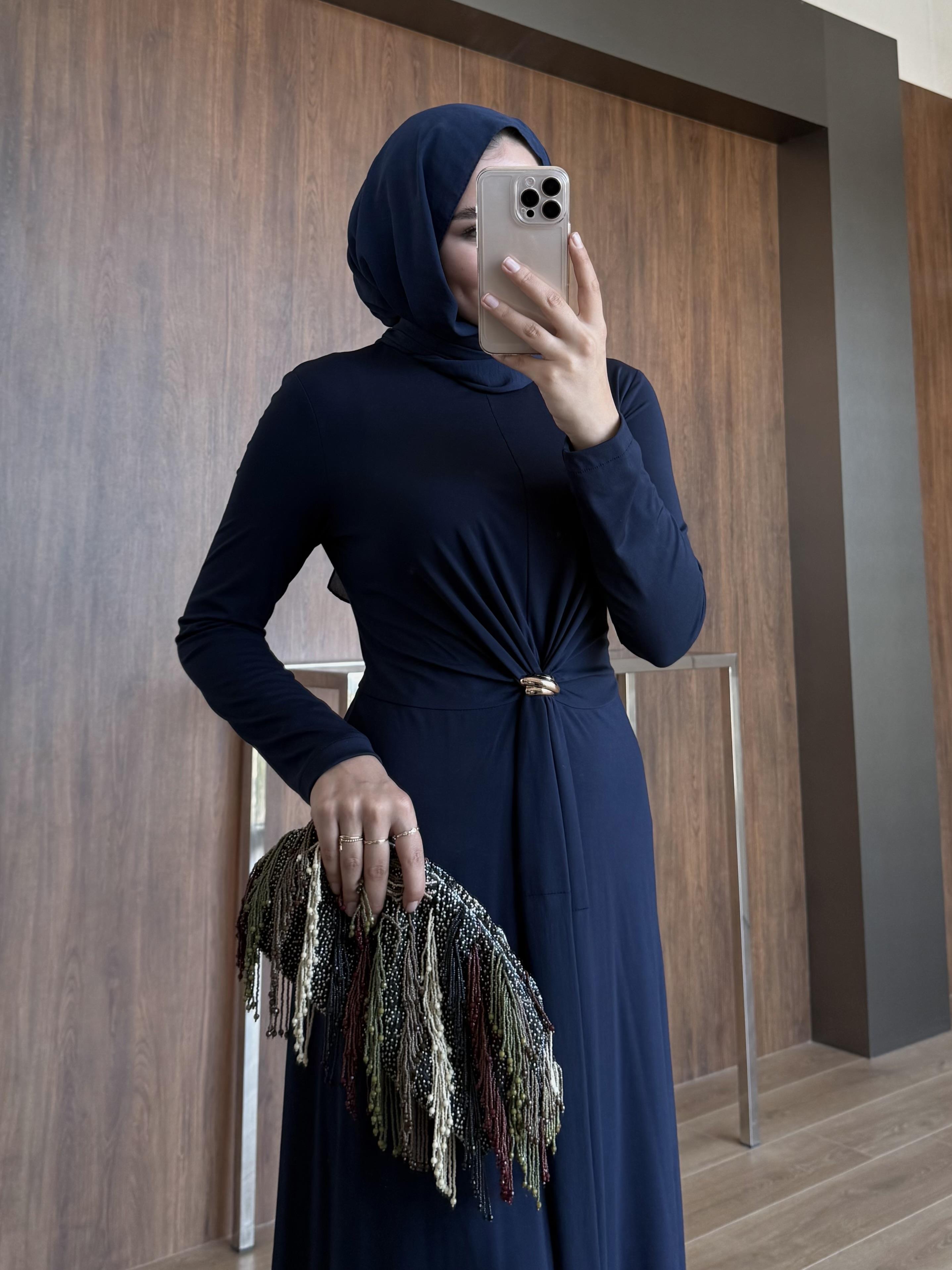 GOLD TOKALI SANDY ELBİSE LACİVERT