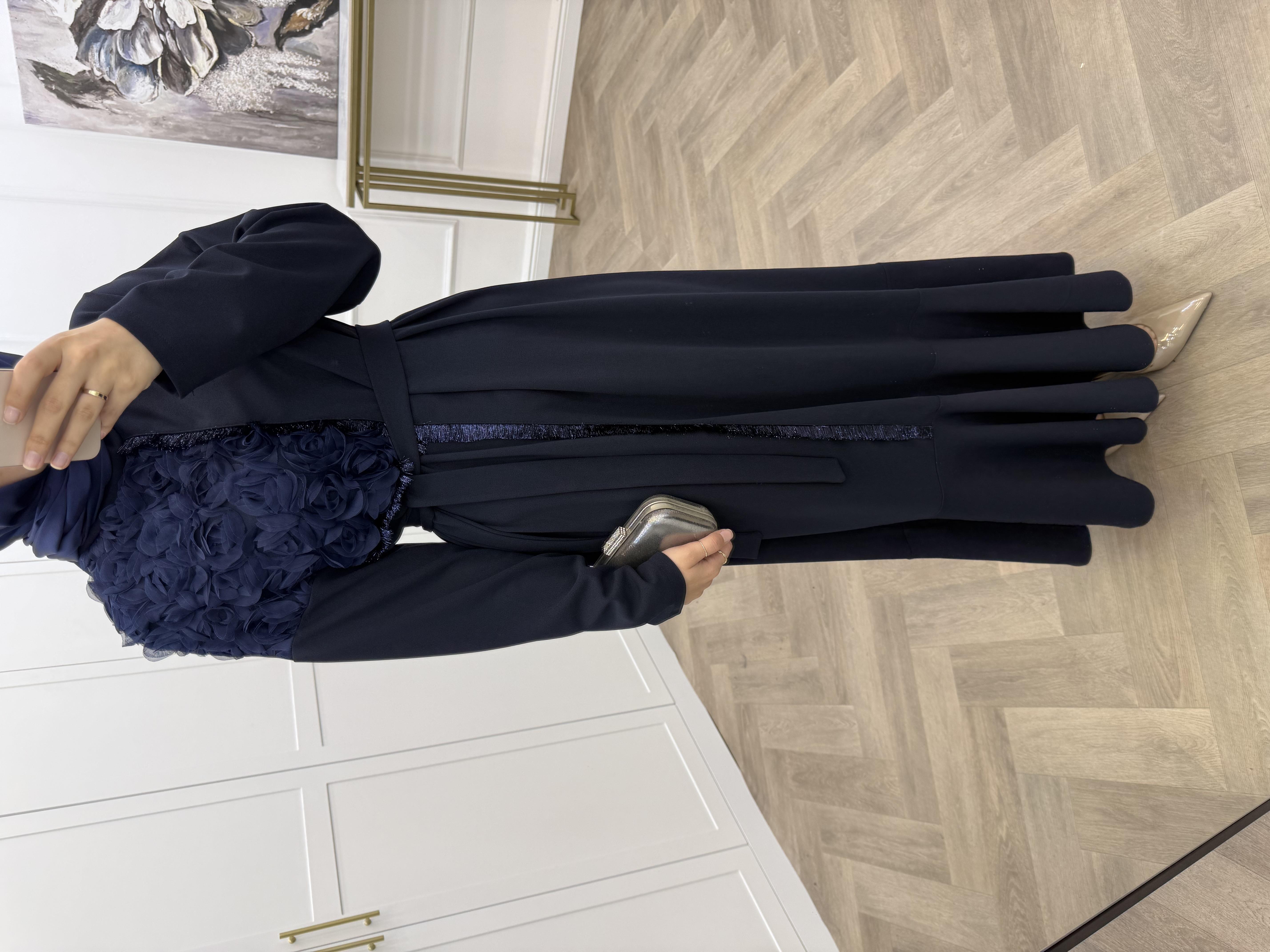 GÜLFEM ELBİSE LACİVERT