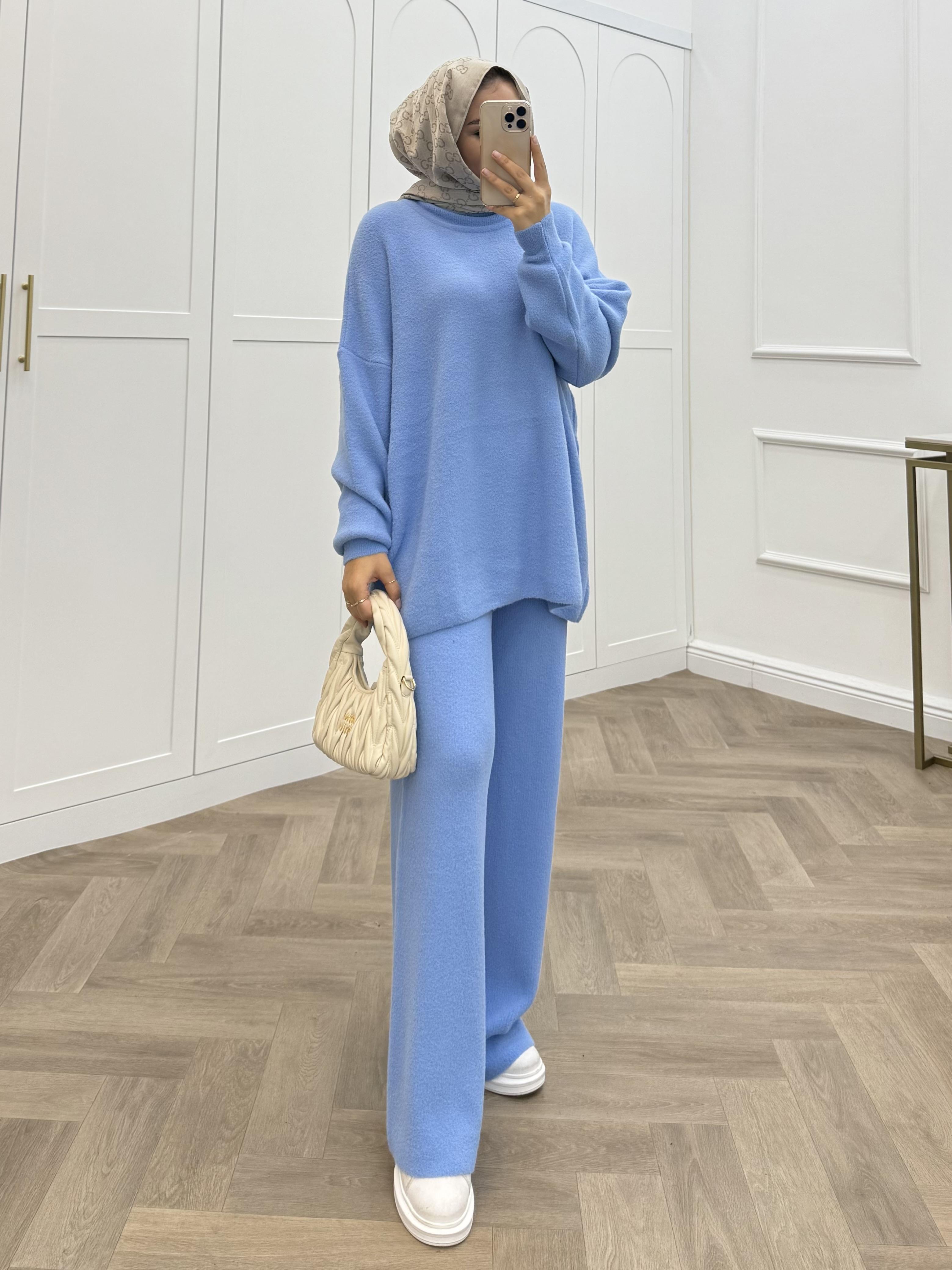 HAKİM YAKA YUMOŞ TAKIM BEBE MAVİSİ