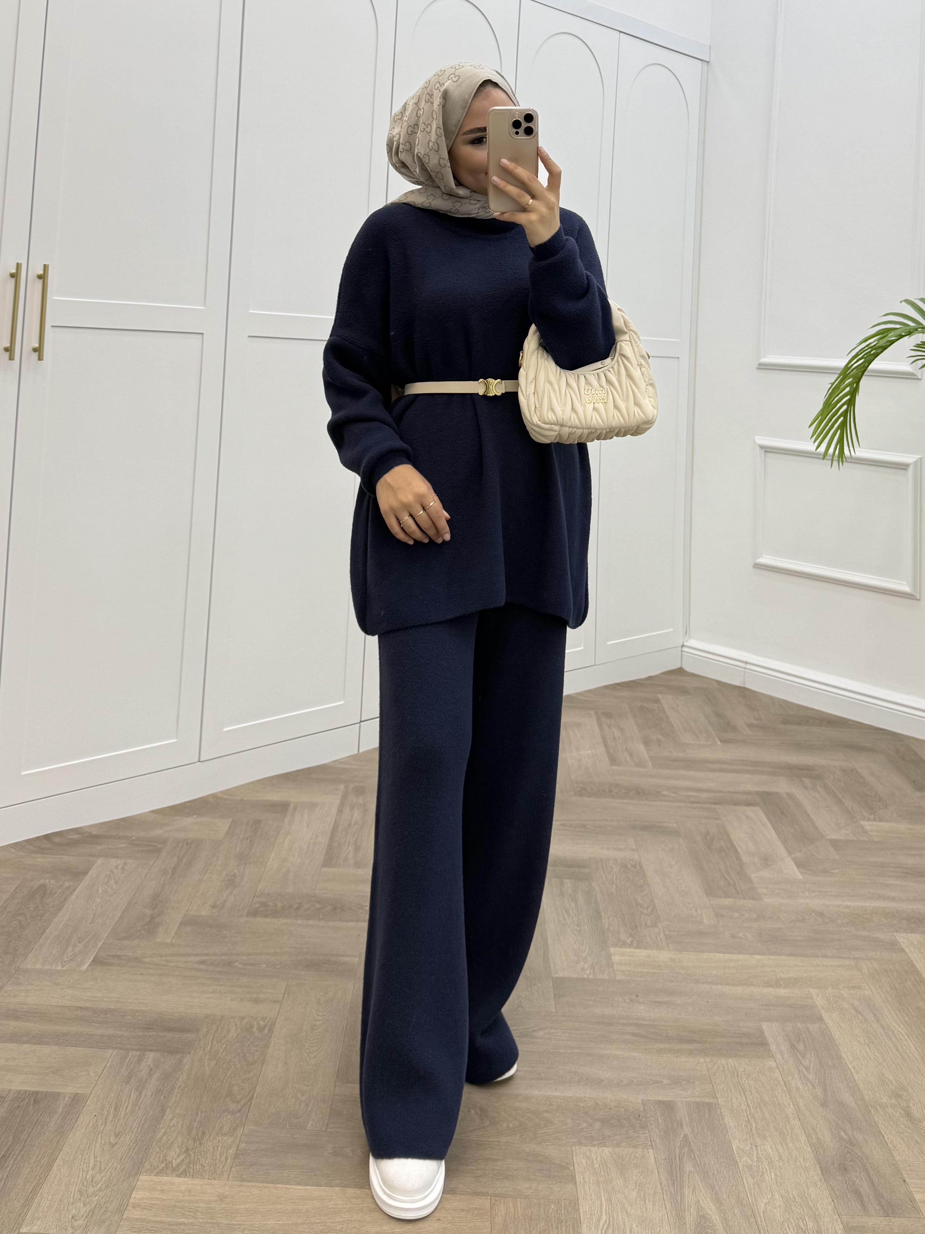 HAKİM YAKA YUMOŞ TAKIM LACİVERT