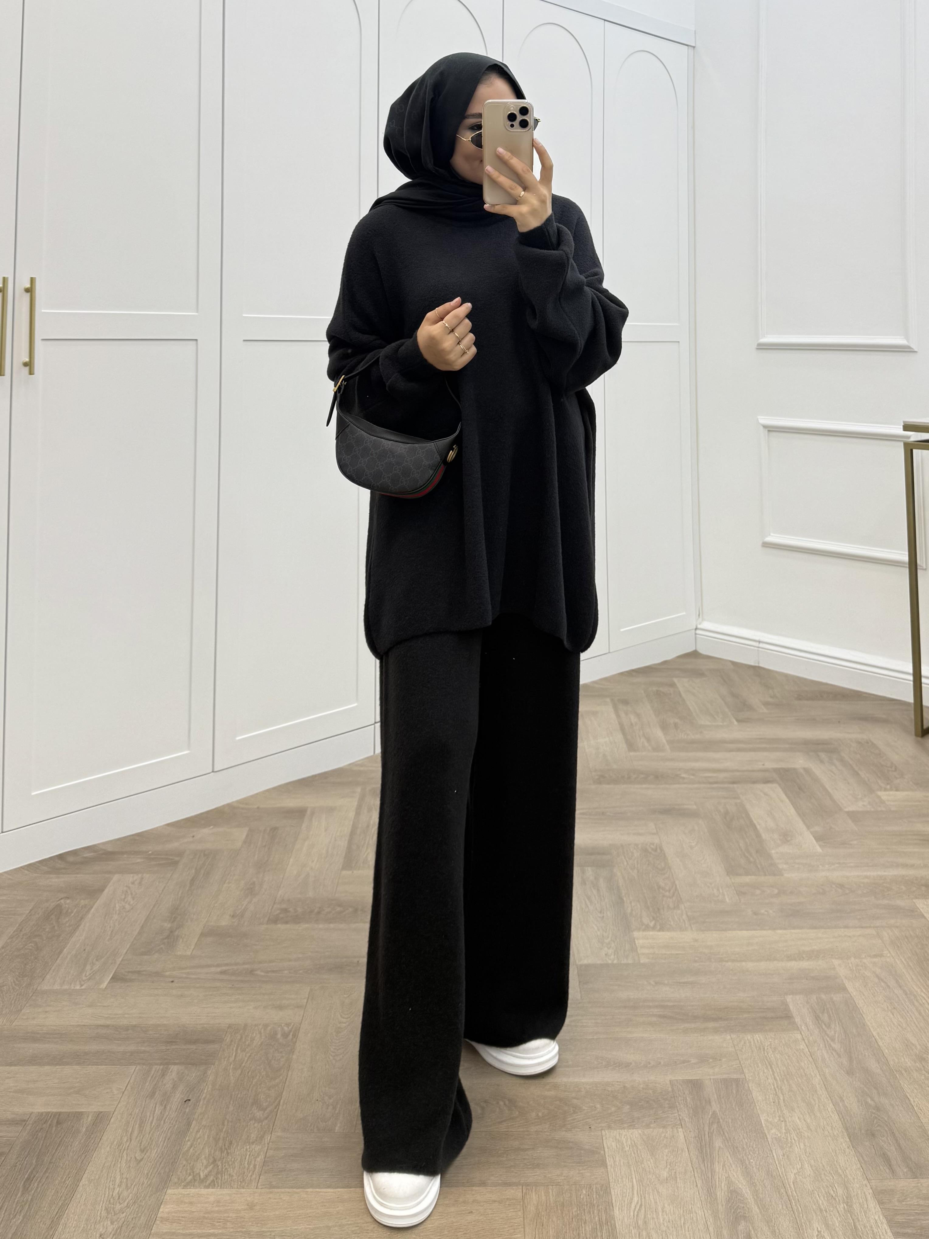 HAKİM YAKA YUMOŞ TAKIM SİYAH