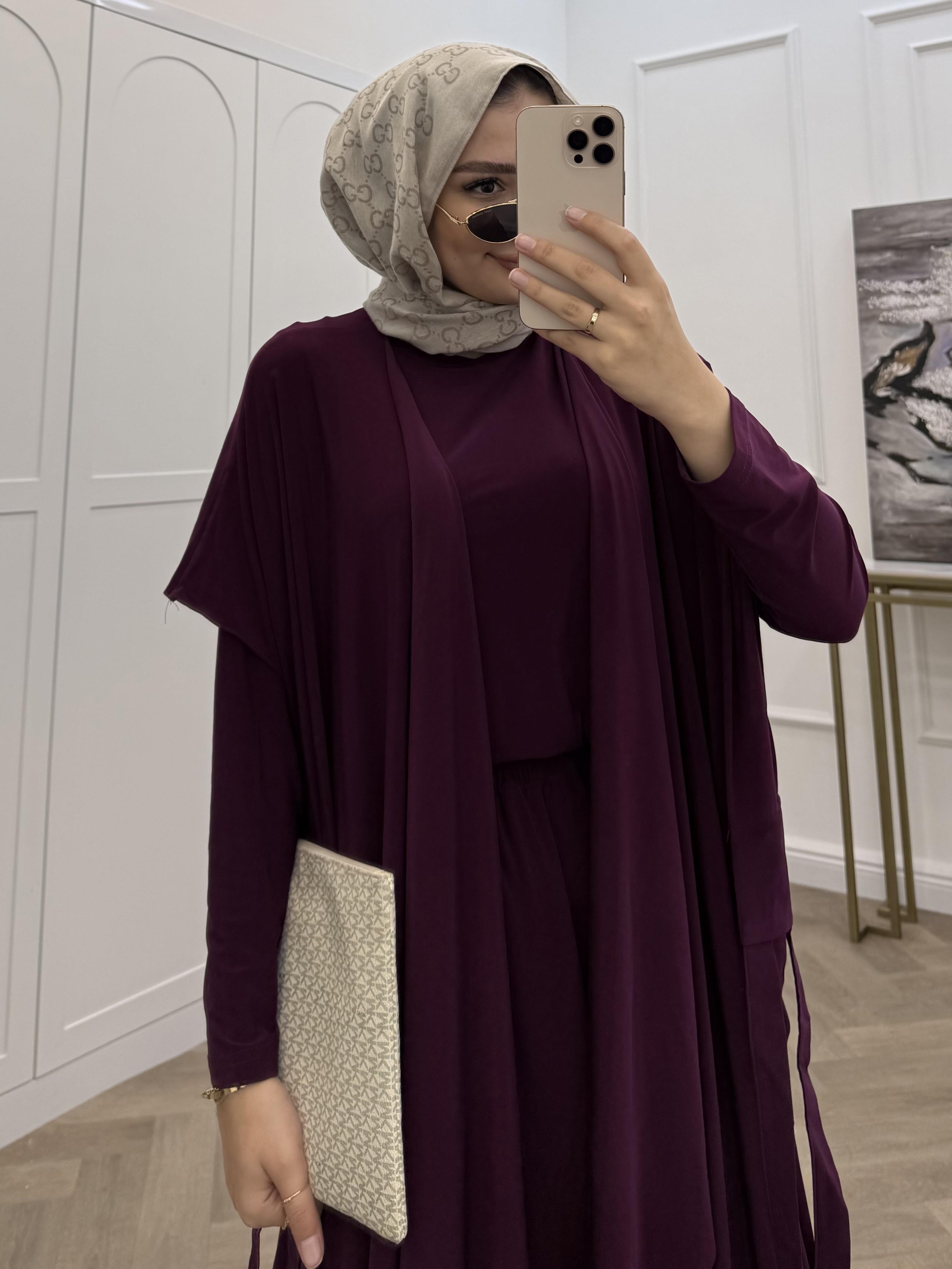 HERA YELEKLİ ÜÇLÜ SANDY TAKIM MOR