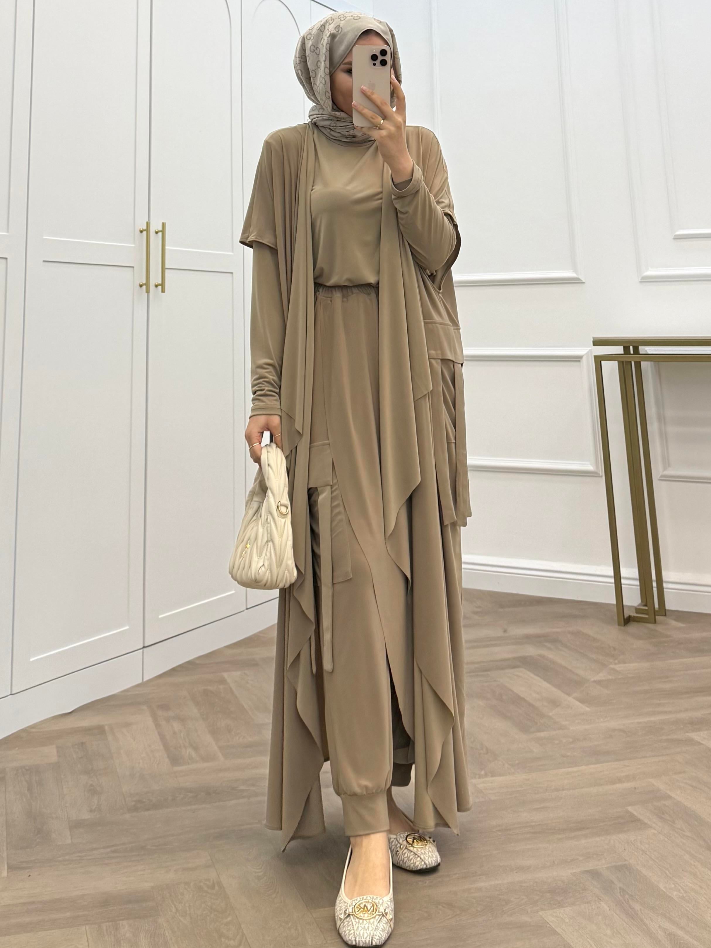 HERA YELEKLİ ÜÇLÜ SANDY TAKIM VİZON