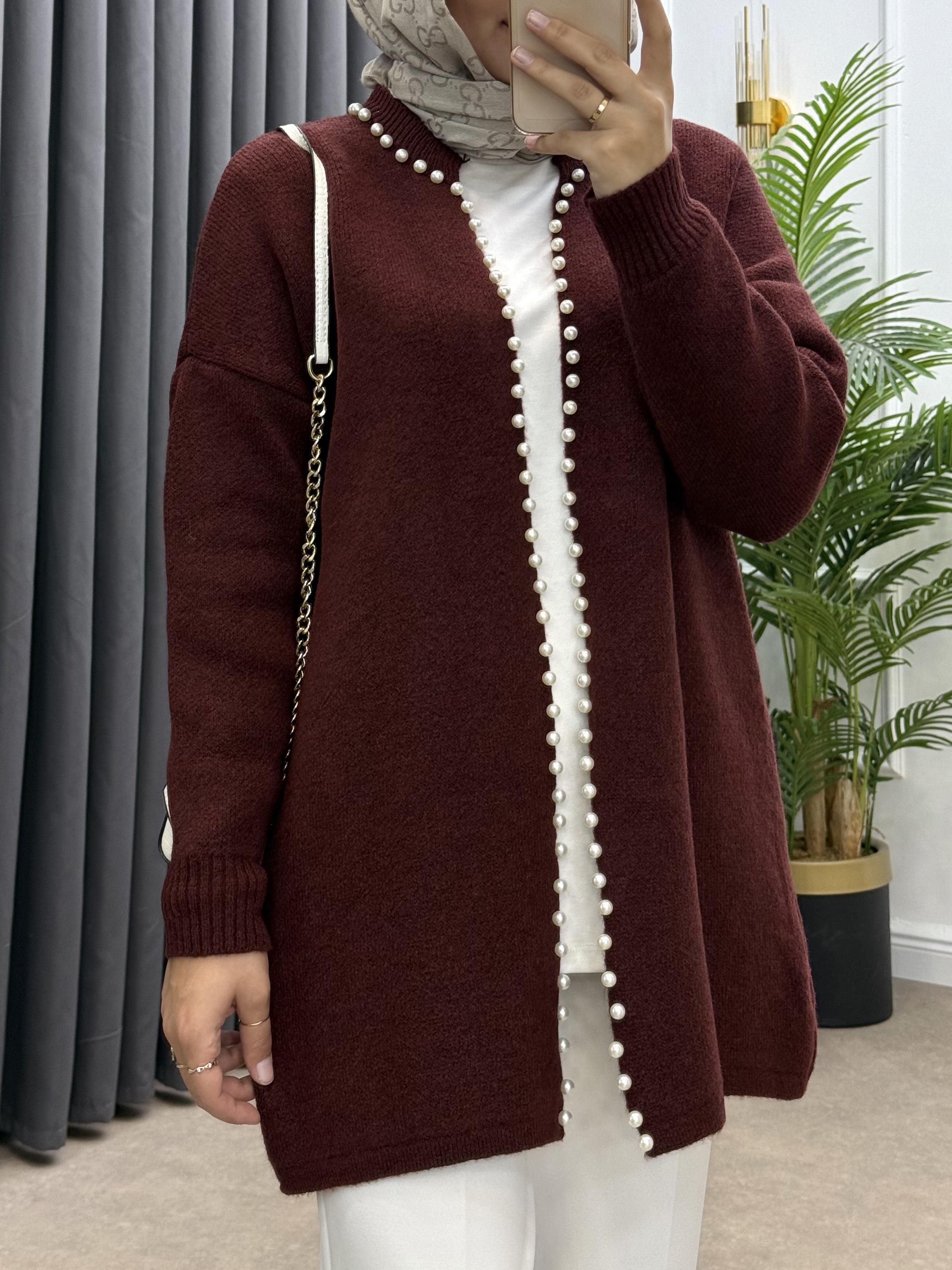 İNCİLİ YUMOS HIRKA BORDO