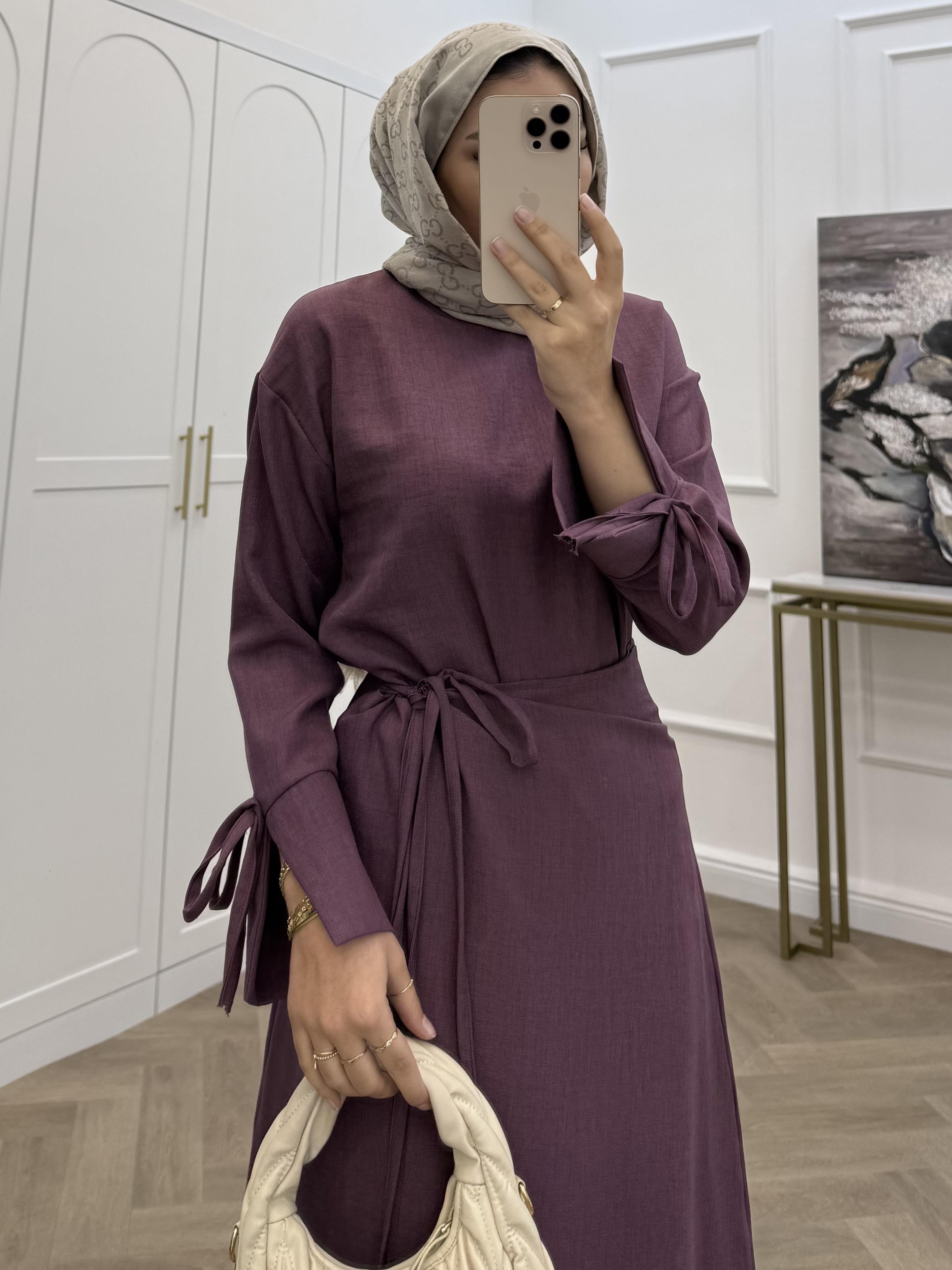 İP BAĞLAMALI BASİC ETEKLİ TAKIM  MÜRDÜM