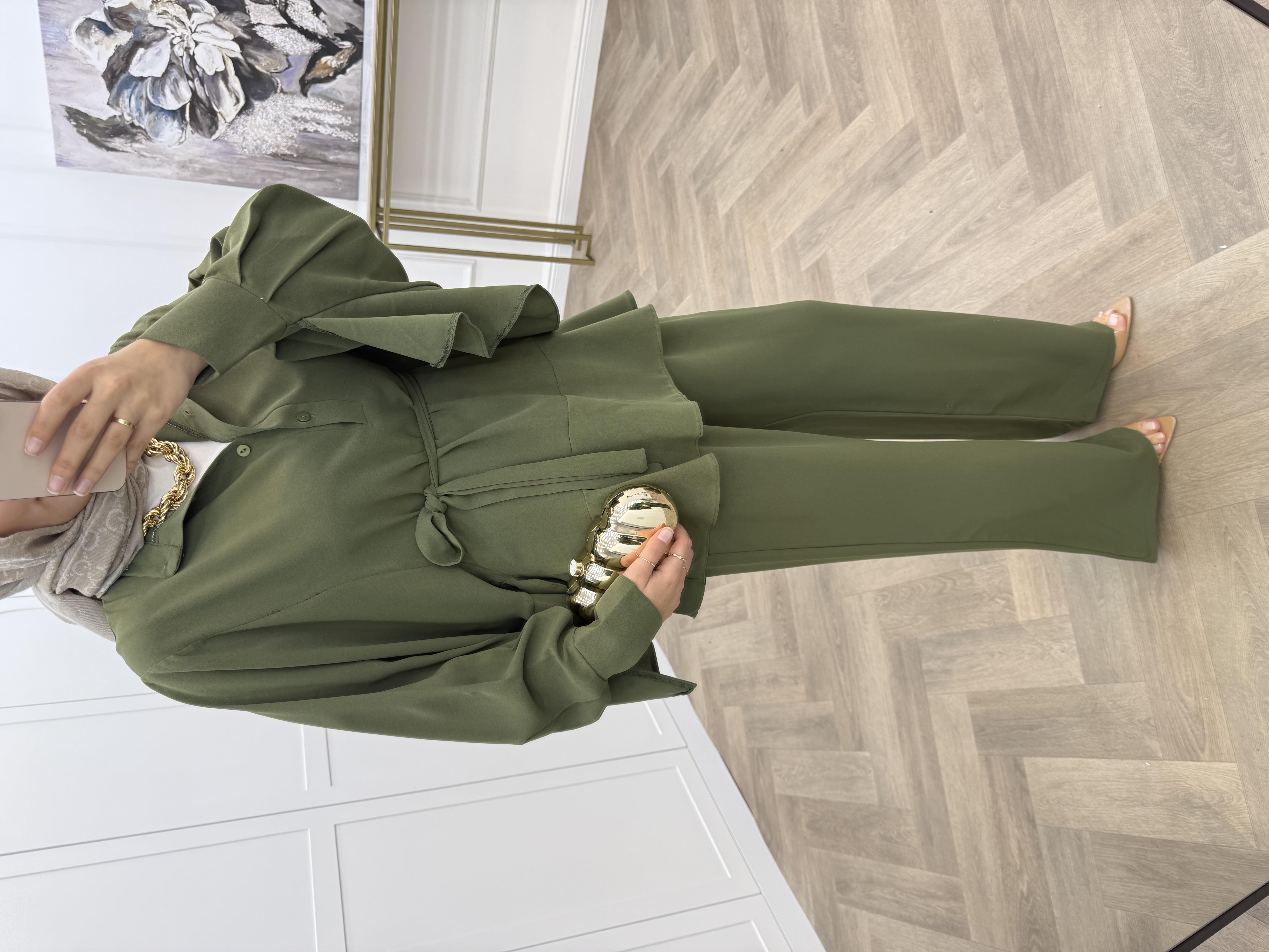 İPEK PANTOLONLU TAKIM HAKİ