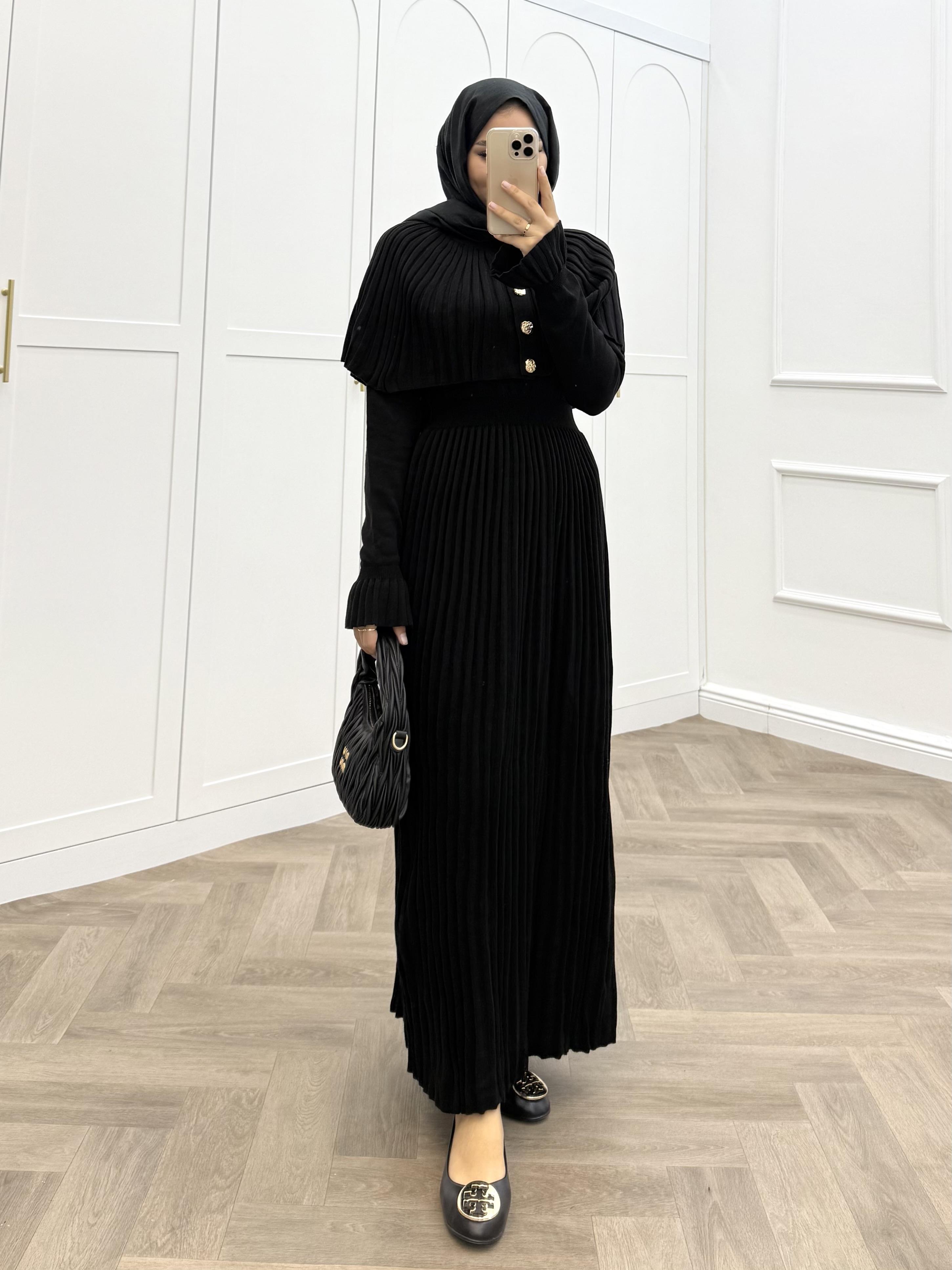 KELEBEK PELERİNLİ TAKIM ELBİSE SİYAH