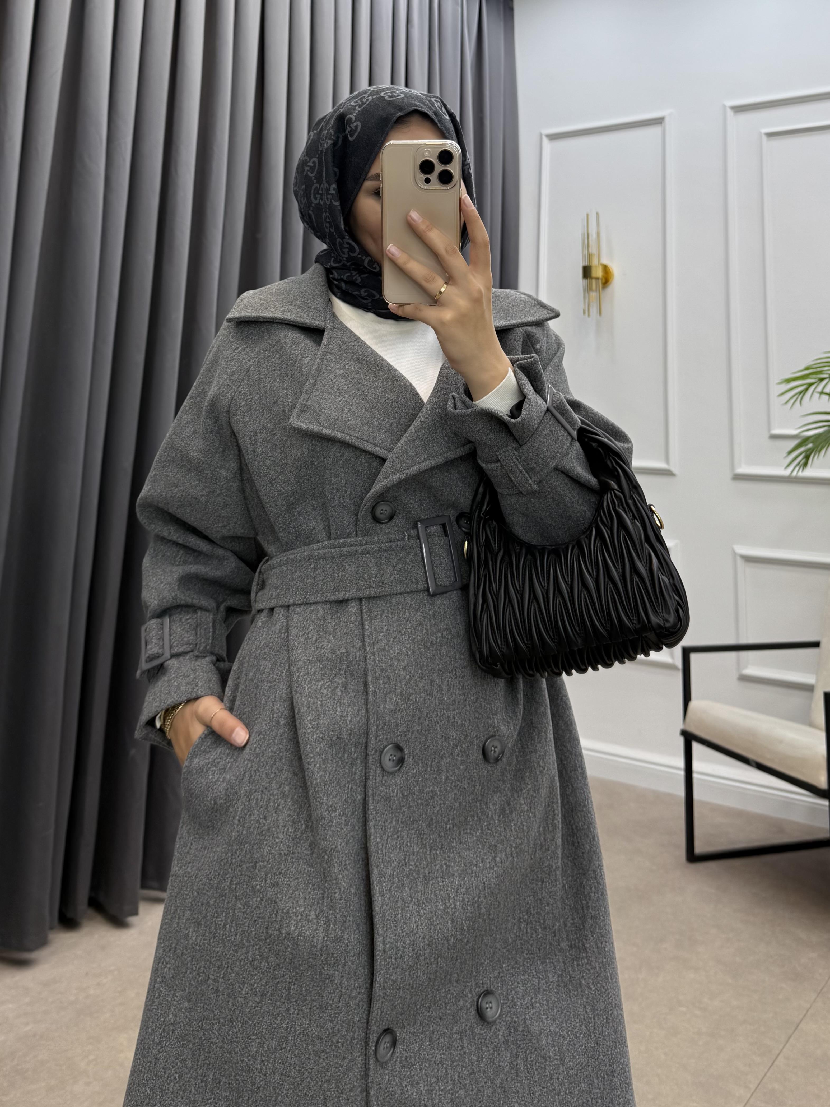 KOL APOLETLİ KAŞE KABAN FÜME