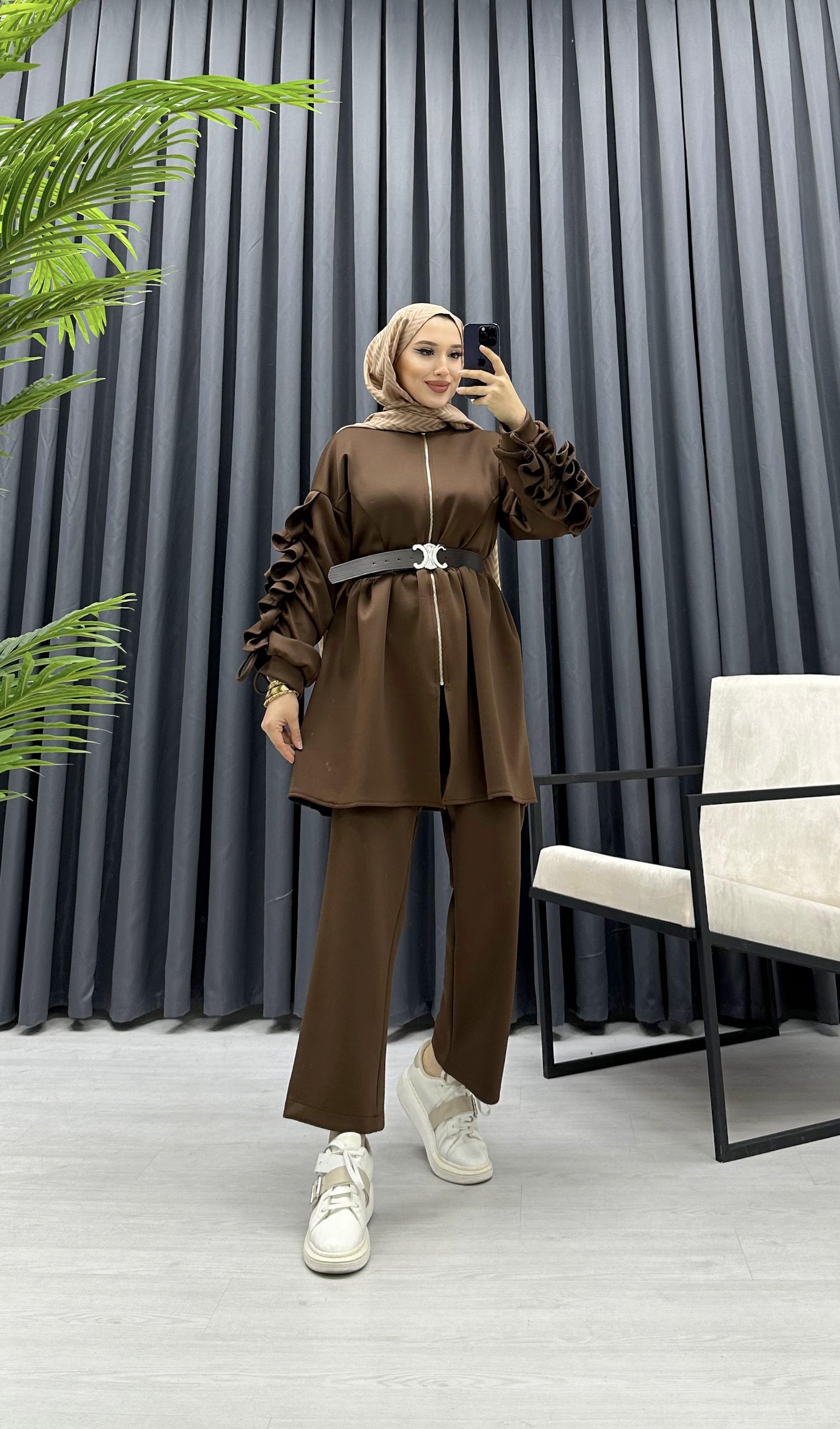 KOLLARI FIRFIRLI SCUBA TAKIM KAHVE