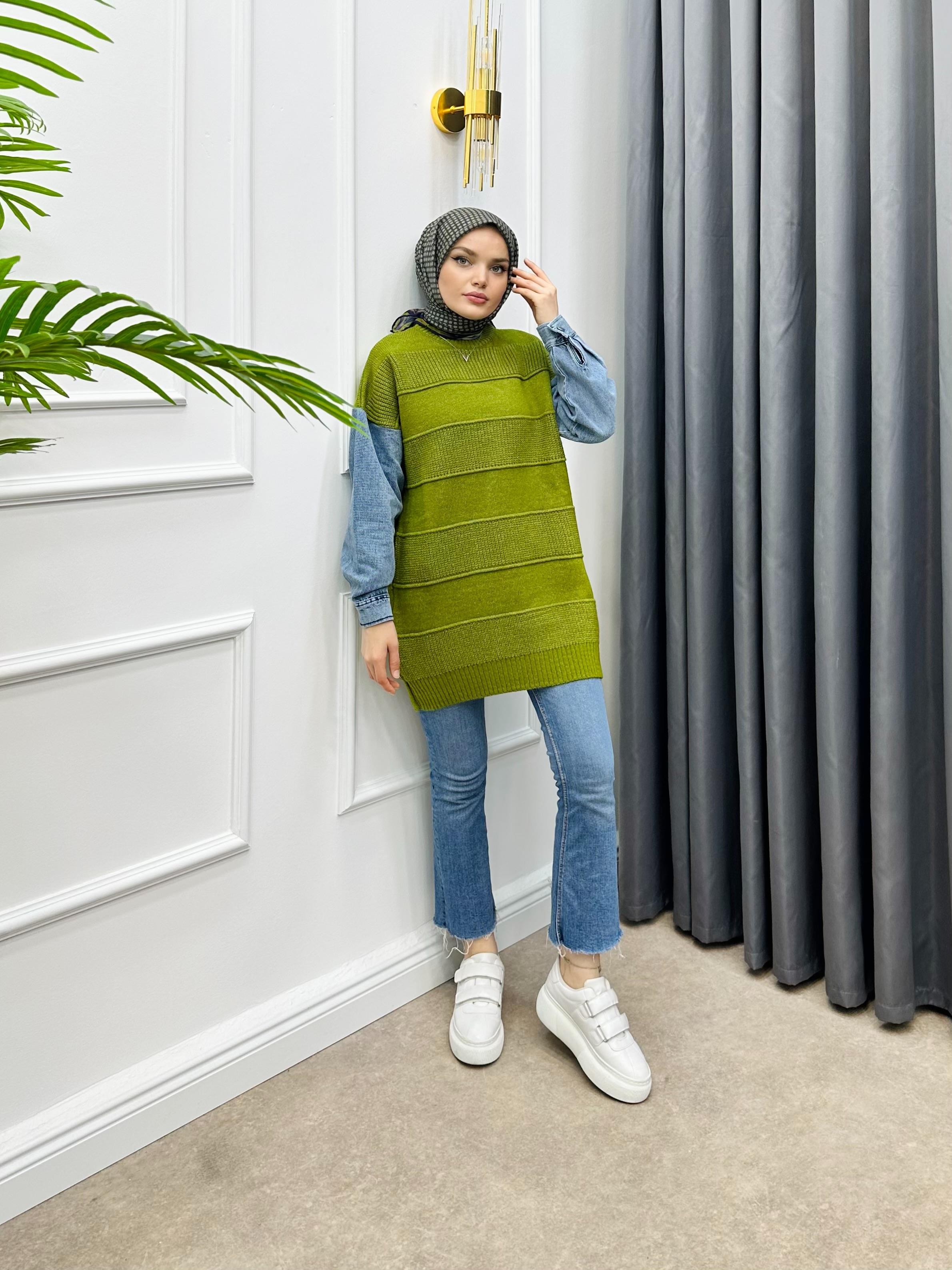 KOT KOLLU KAZAK YAĞ YEŞİLİ