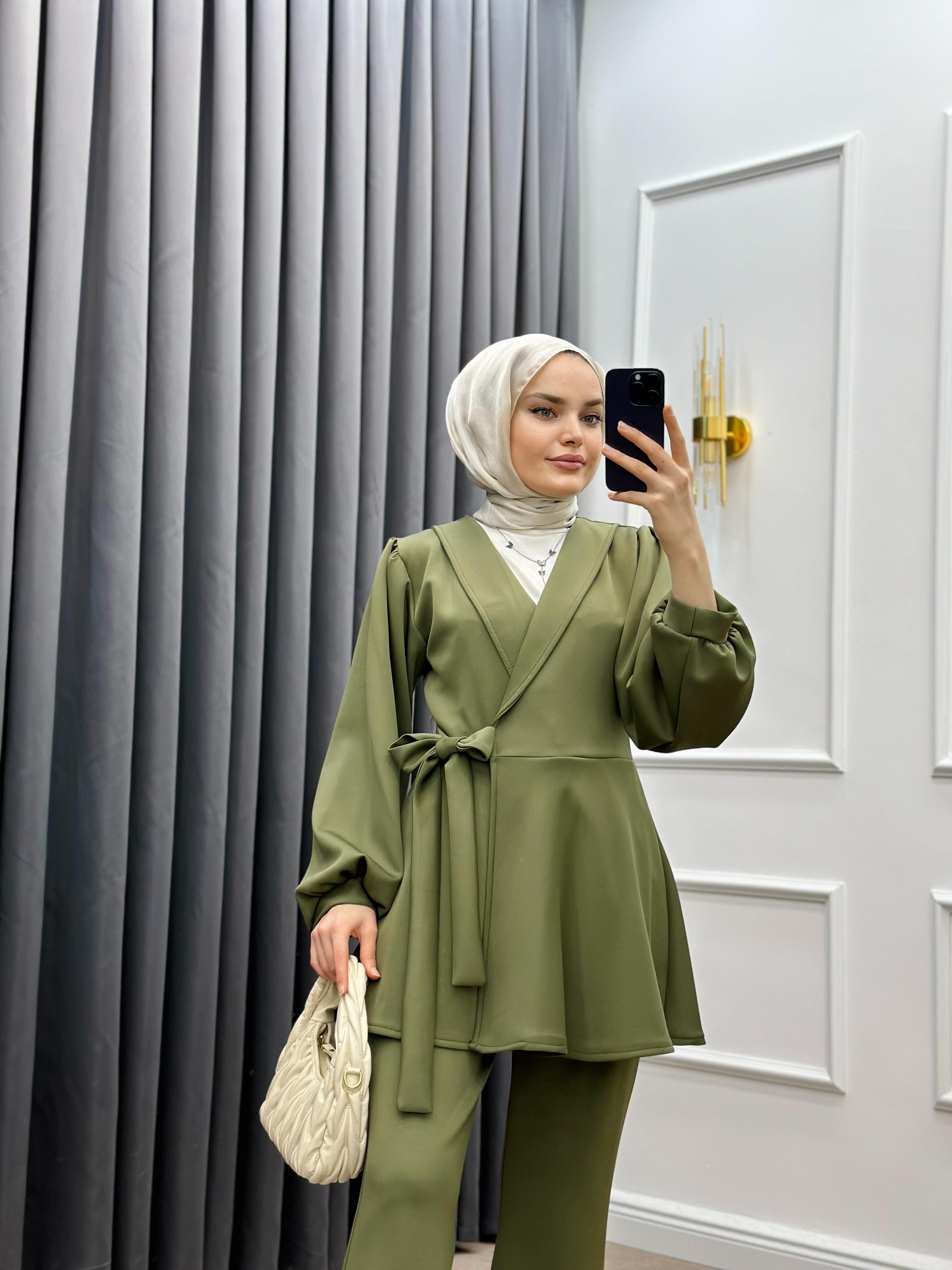 KRUVAZE YAKA SCUBA İKİLİ TAKIM HAKİ