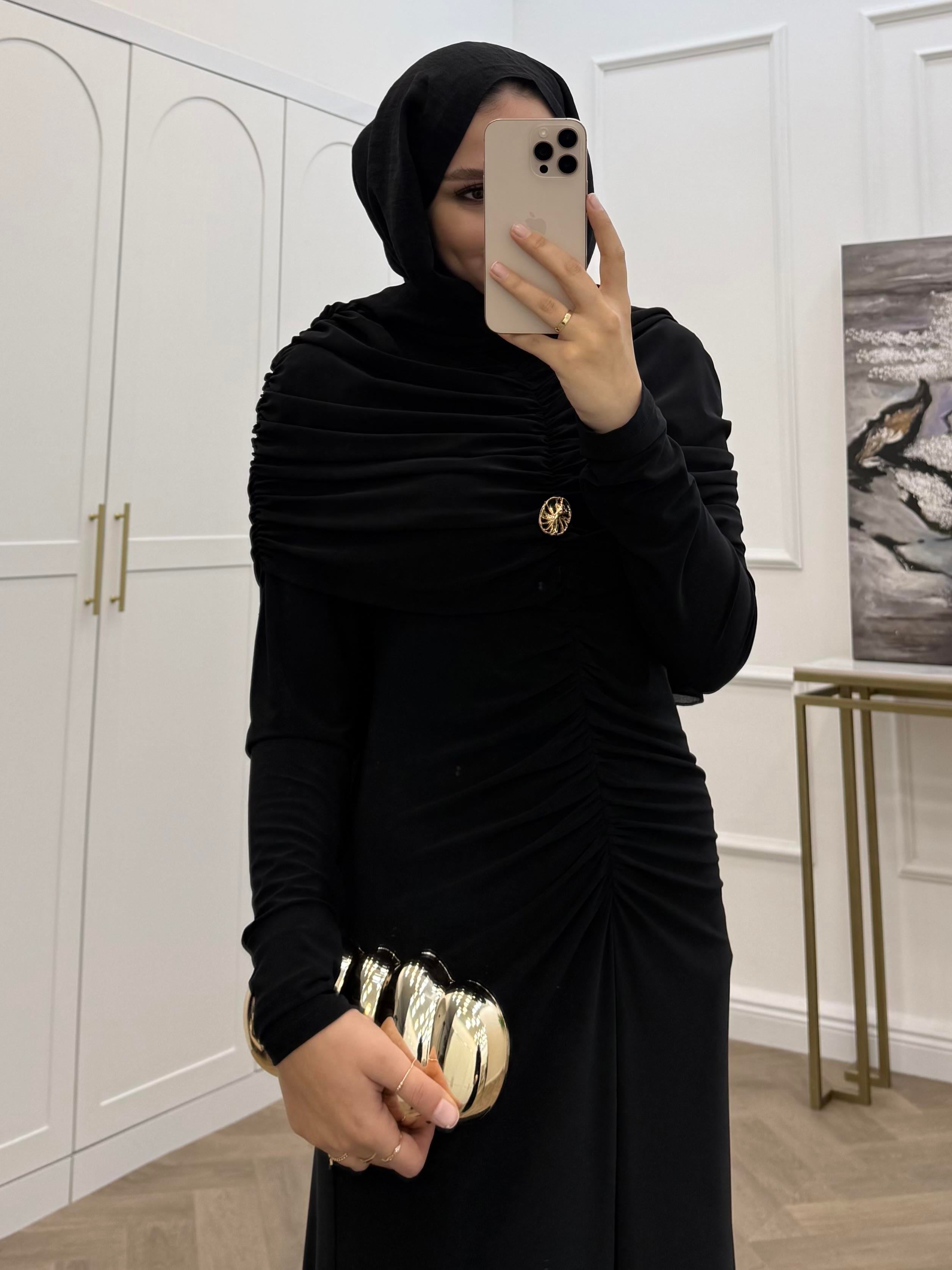 LADY BÜZGÜLÜ SANDY ELBİSE SİYAH