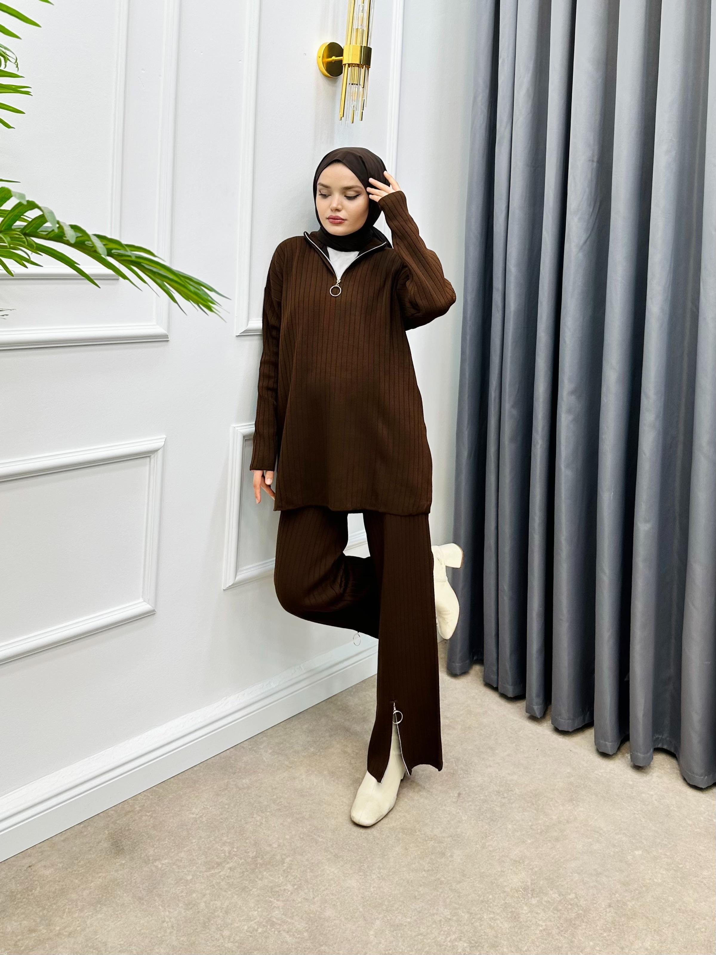 LENA TRİKO TAKIM KAHVE