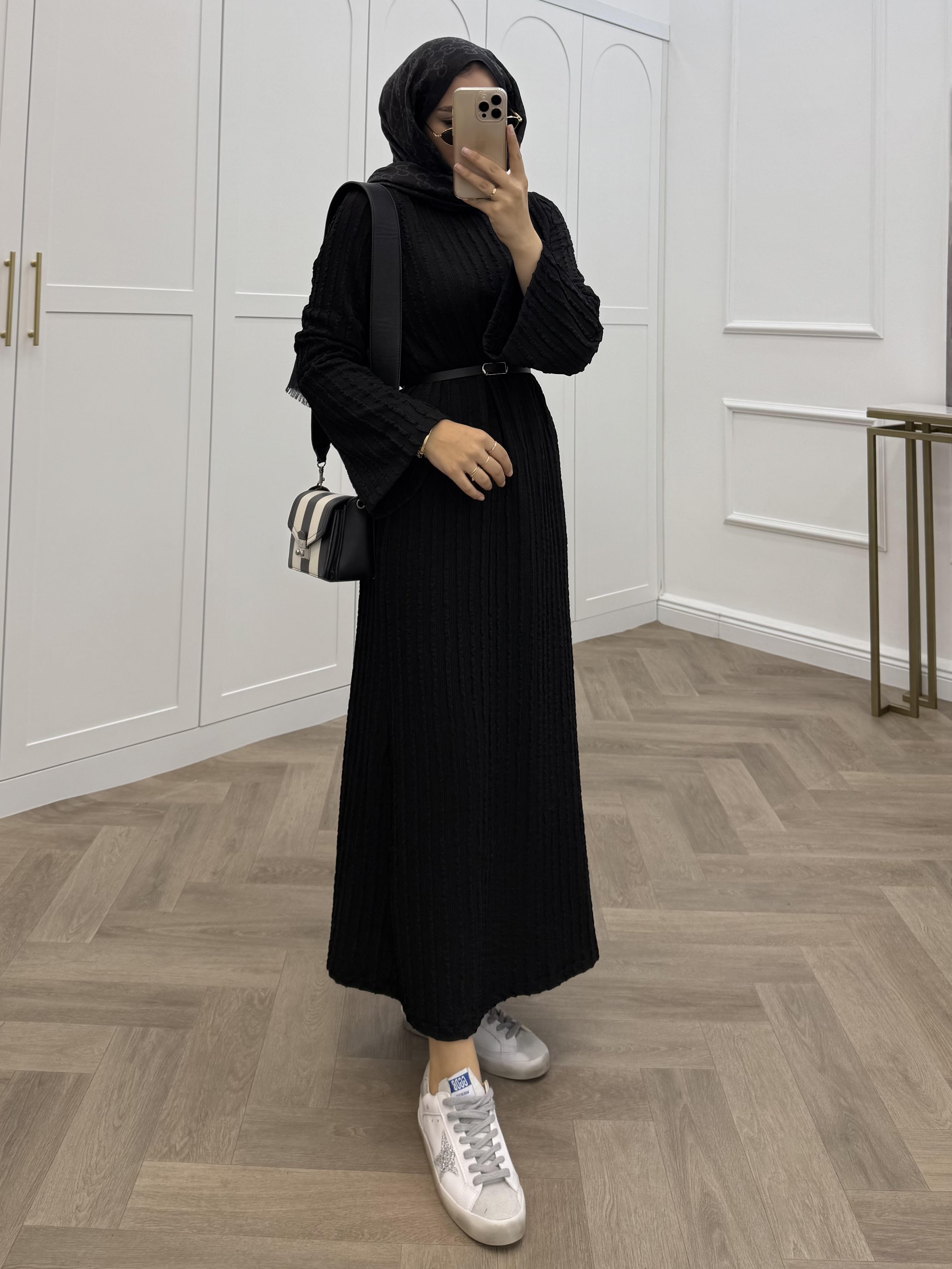 LİVA ELBİSE SİYAH