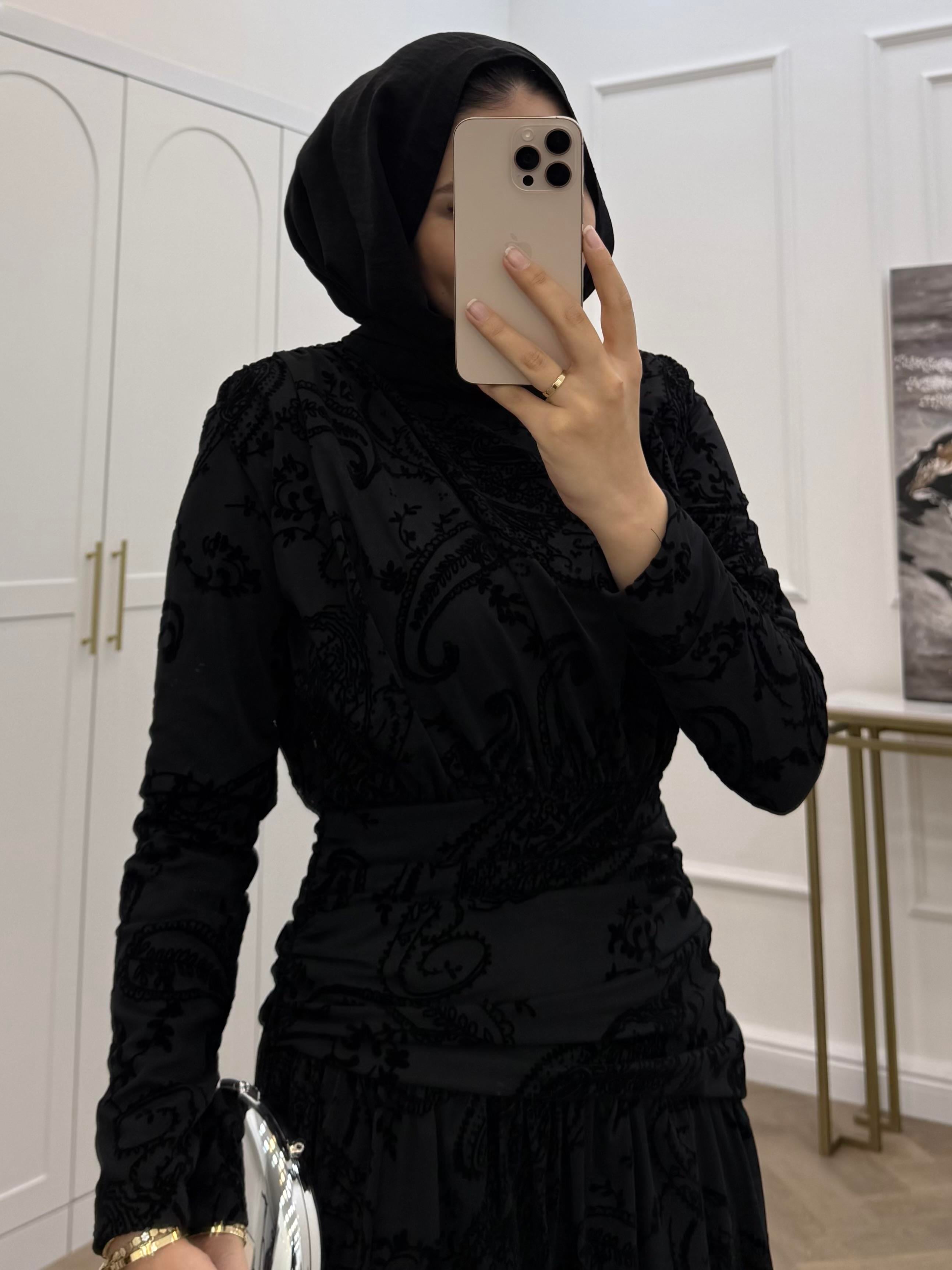 MEYRA DANTEL ELBİSE SİYAH