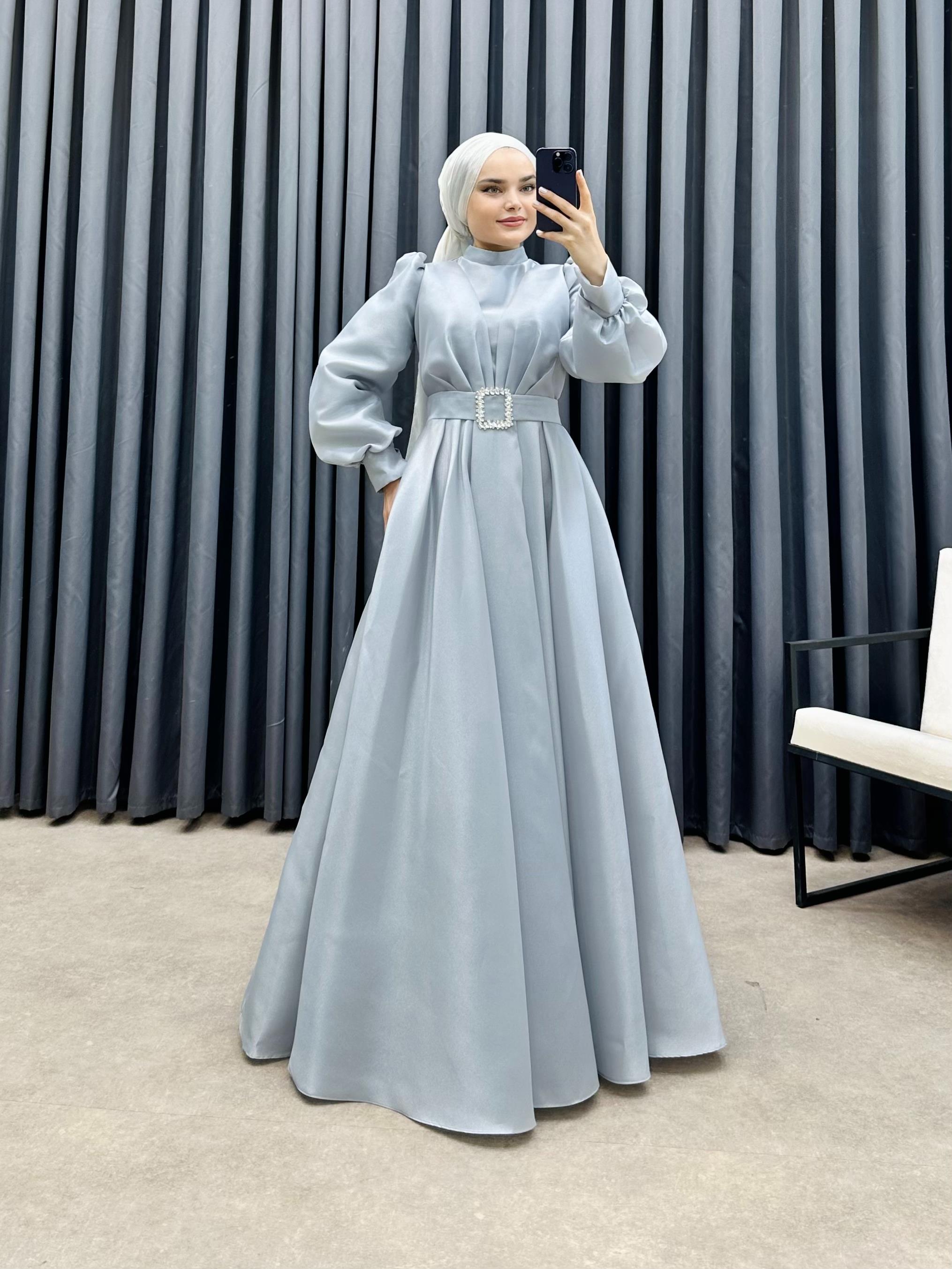 MEYRA TAFTA SATEN ABİYE GRİ