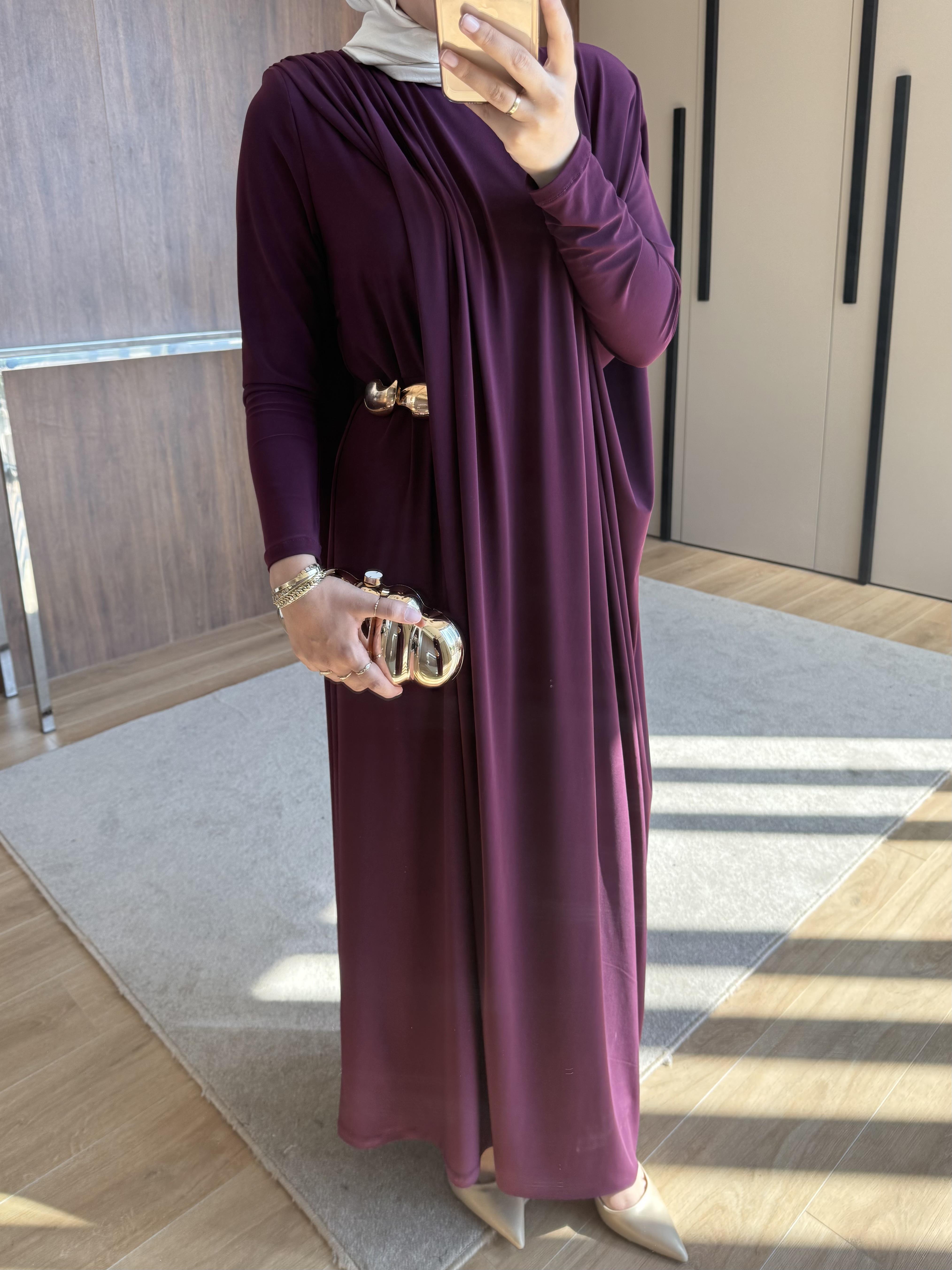 KAHVE KEMERLİ SANDY ELBİSE MÜRDÜM 