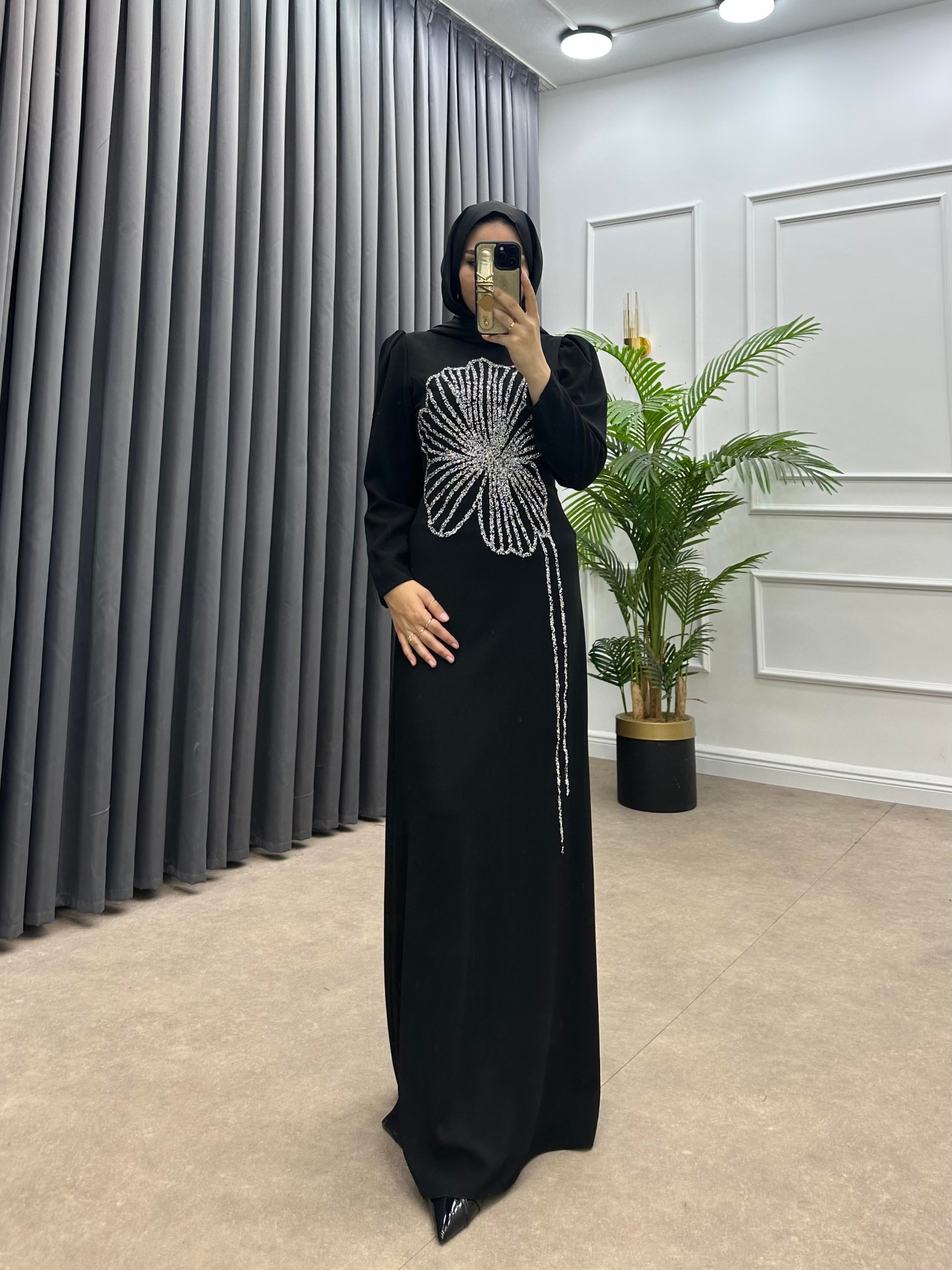NURSEMA ELBİSE SİYAH