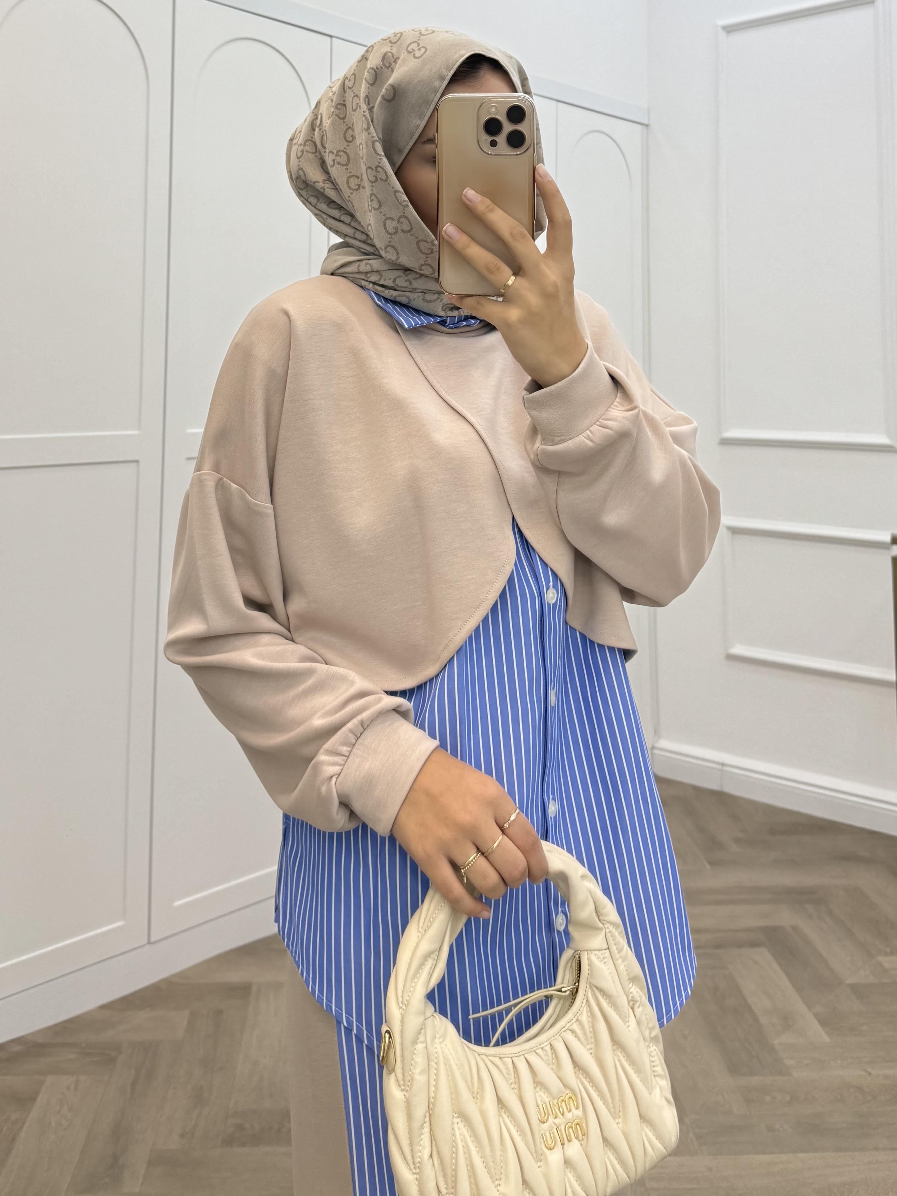 OYSHO GÖMLEKLİ TAKIM BEJ