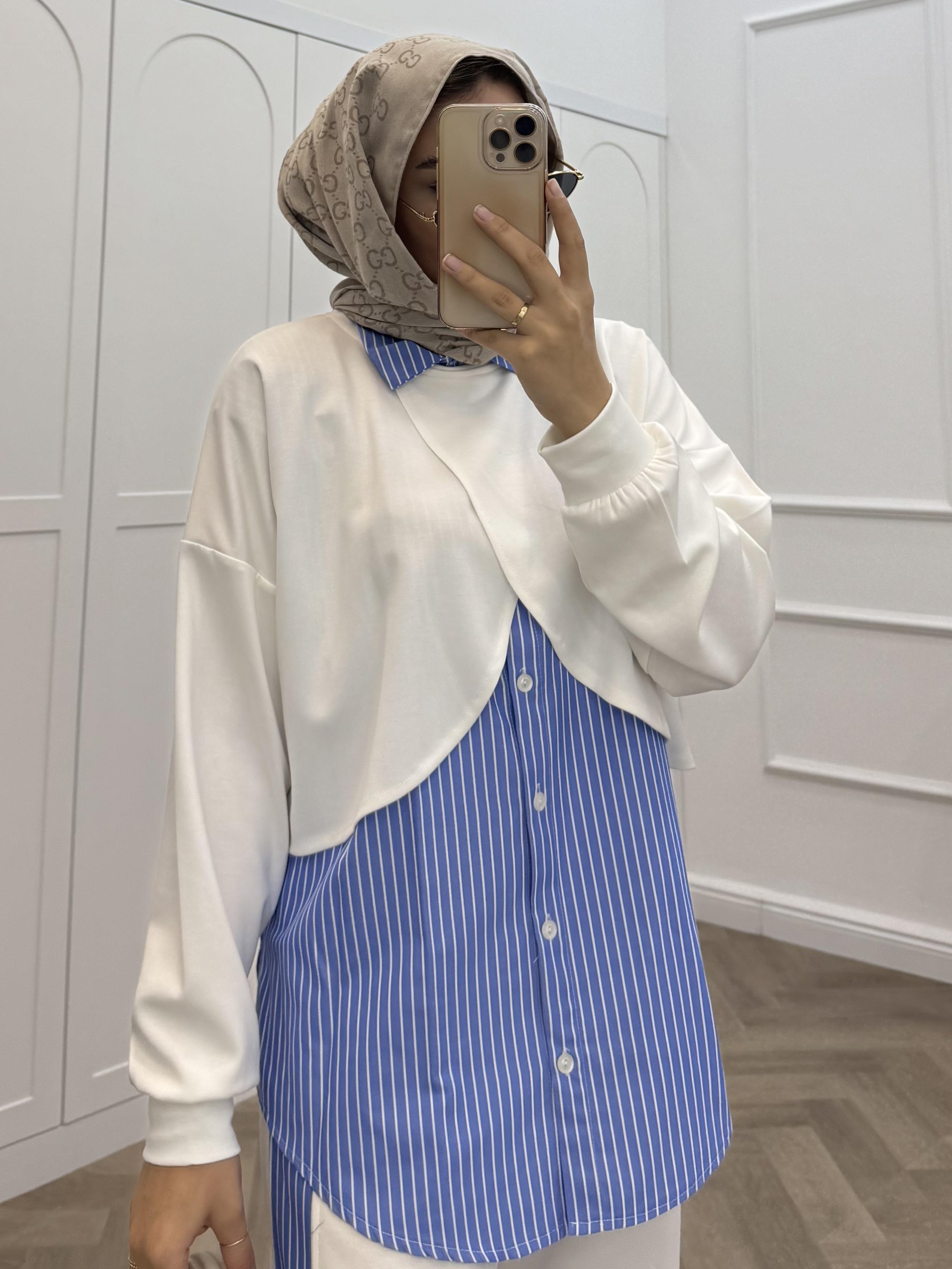 OYSHO GÖMLEKLİ TAKIM BEYAZ