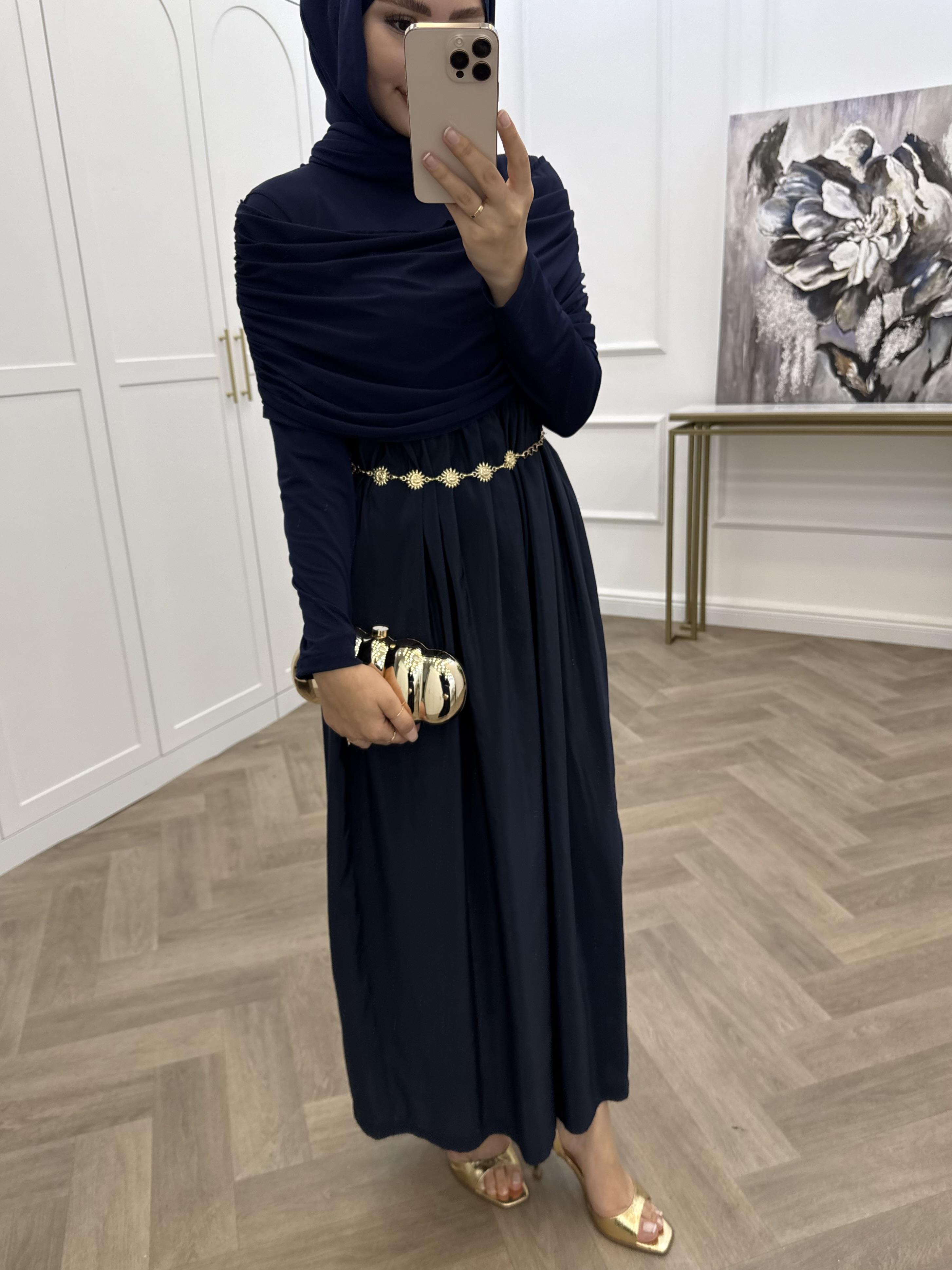 PANÇO SANDY ELBİSE LACİVERT