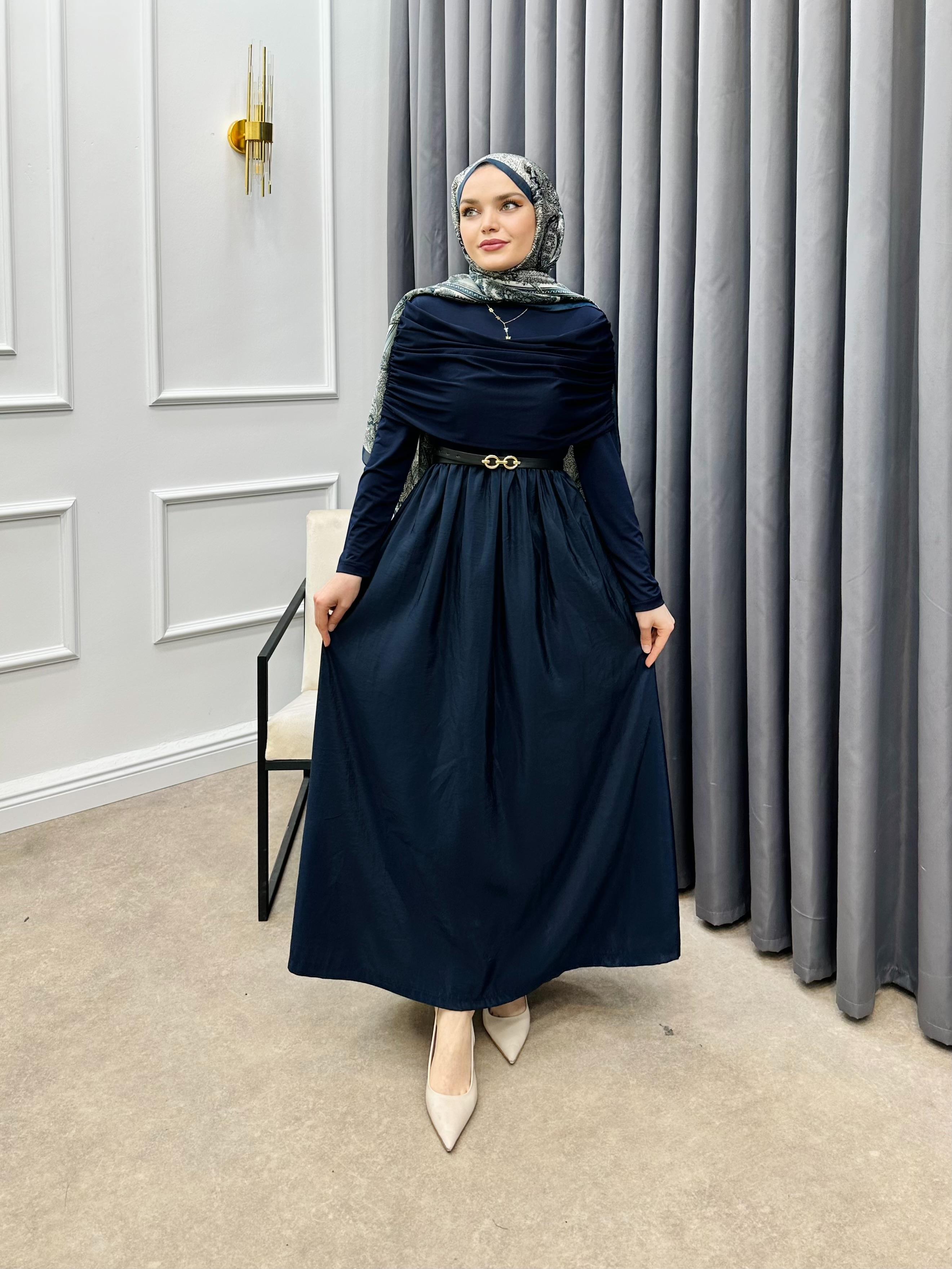 PANÇO SANDY ELBİSE LACİVERT