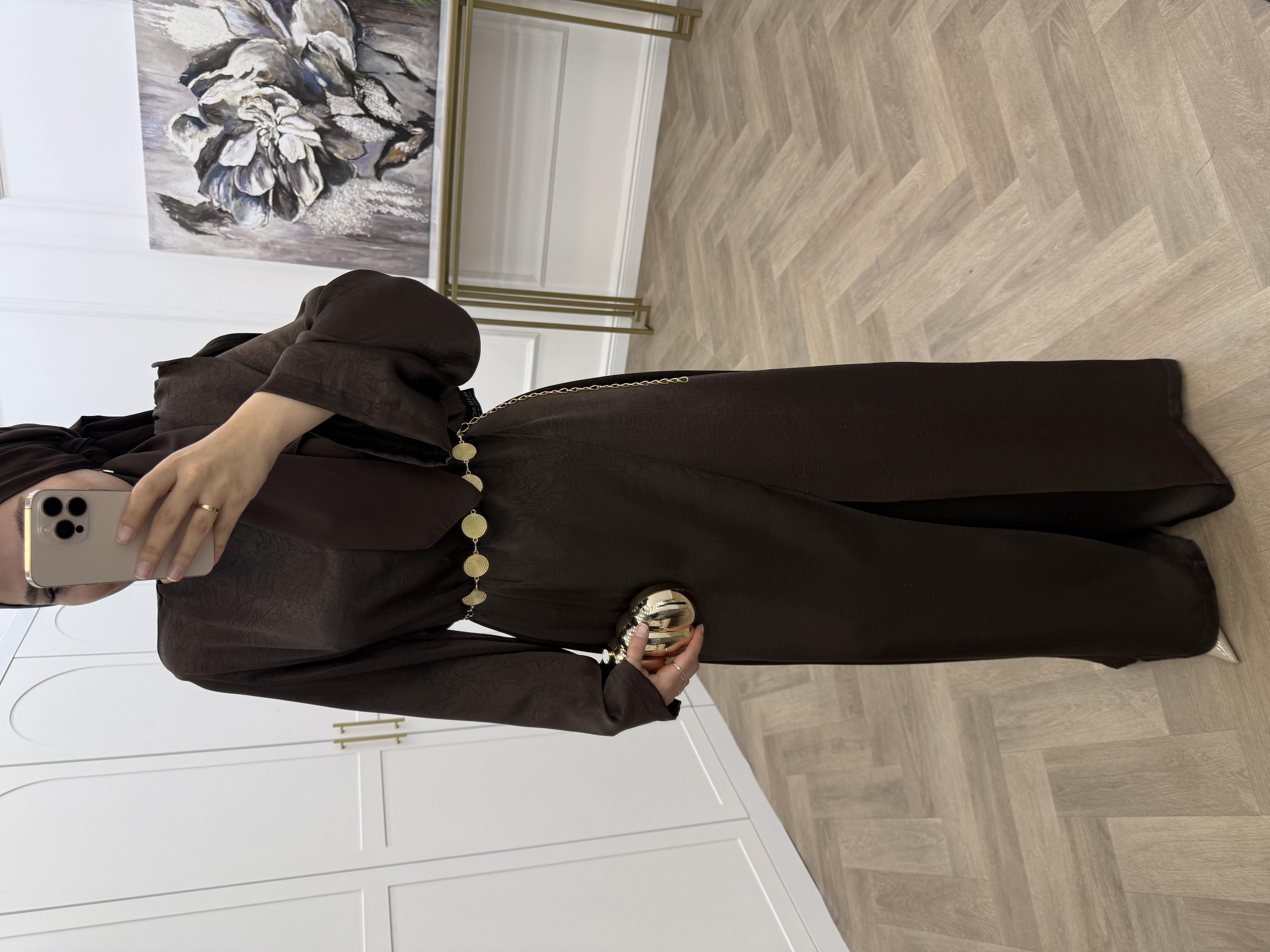 PELERİN DETAY TULUM KAHVE