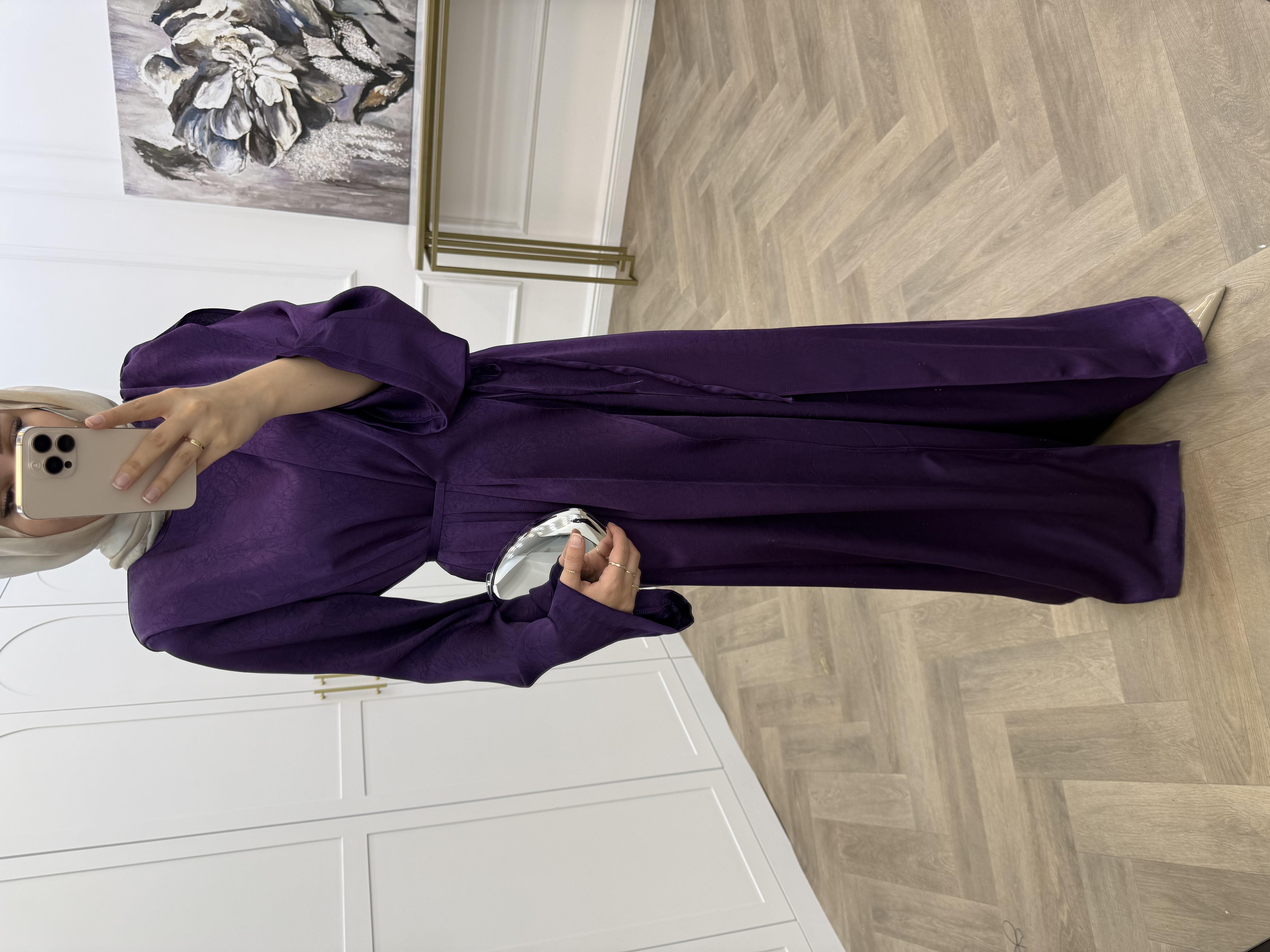 PELERİN DETAY TULUM MOR