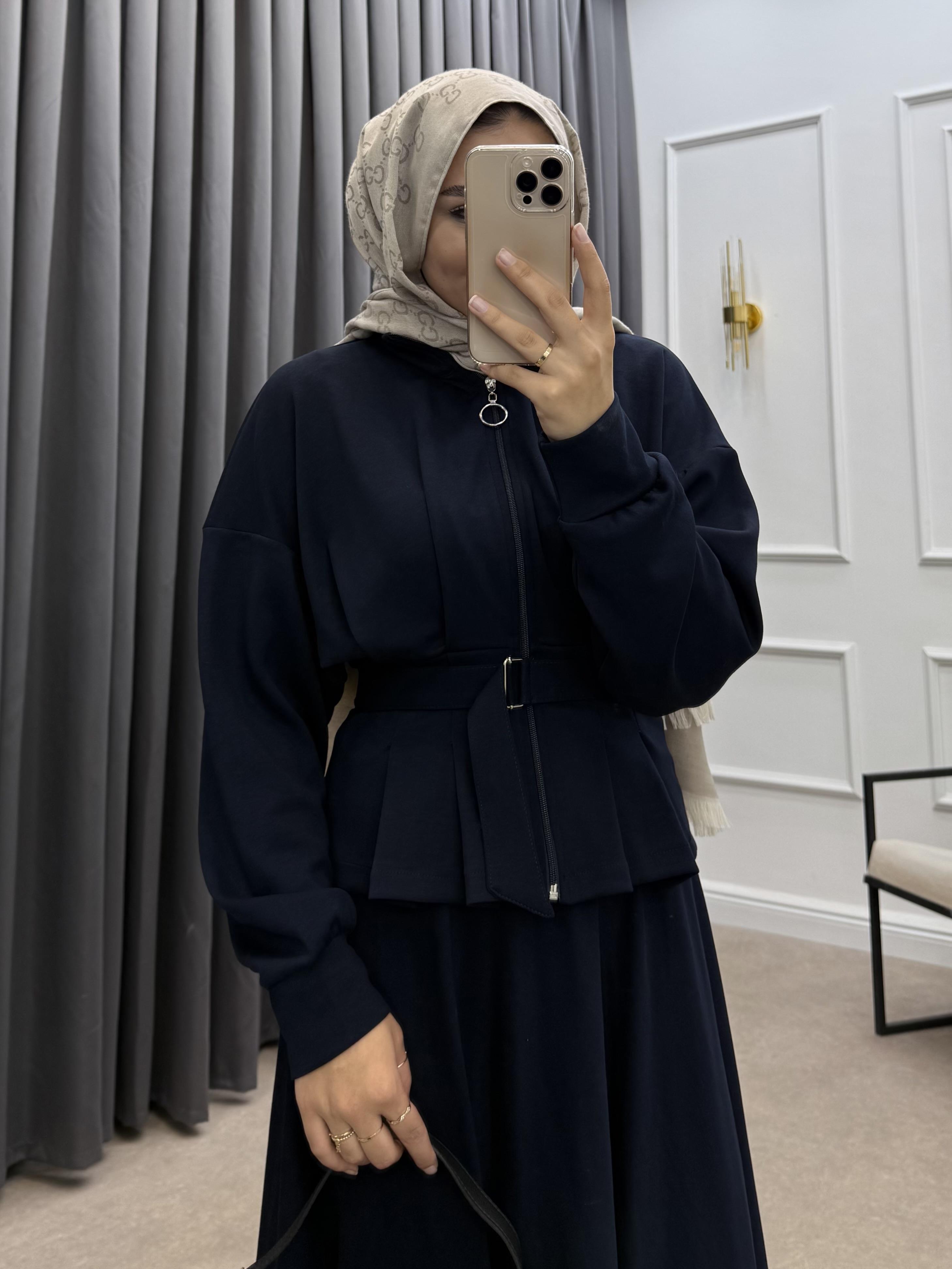 PENSLİ ETEKLİ TAKIM LACİVERT