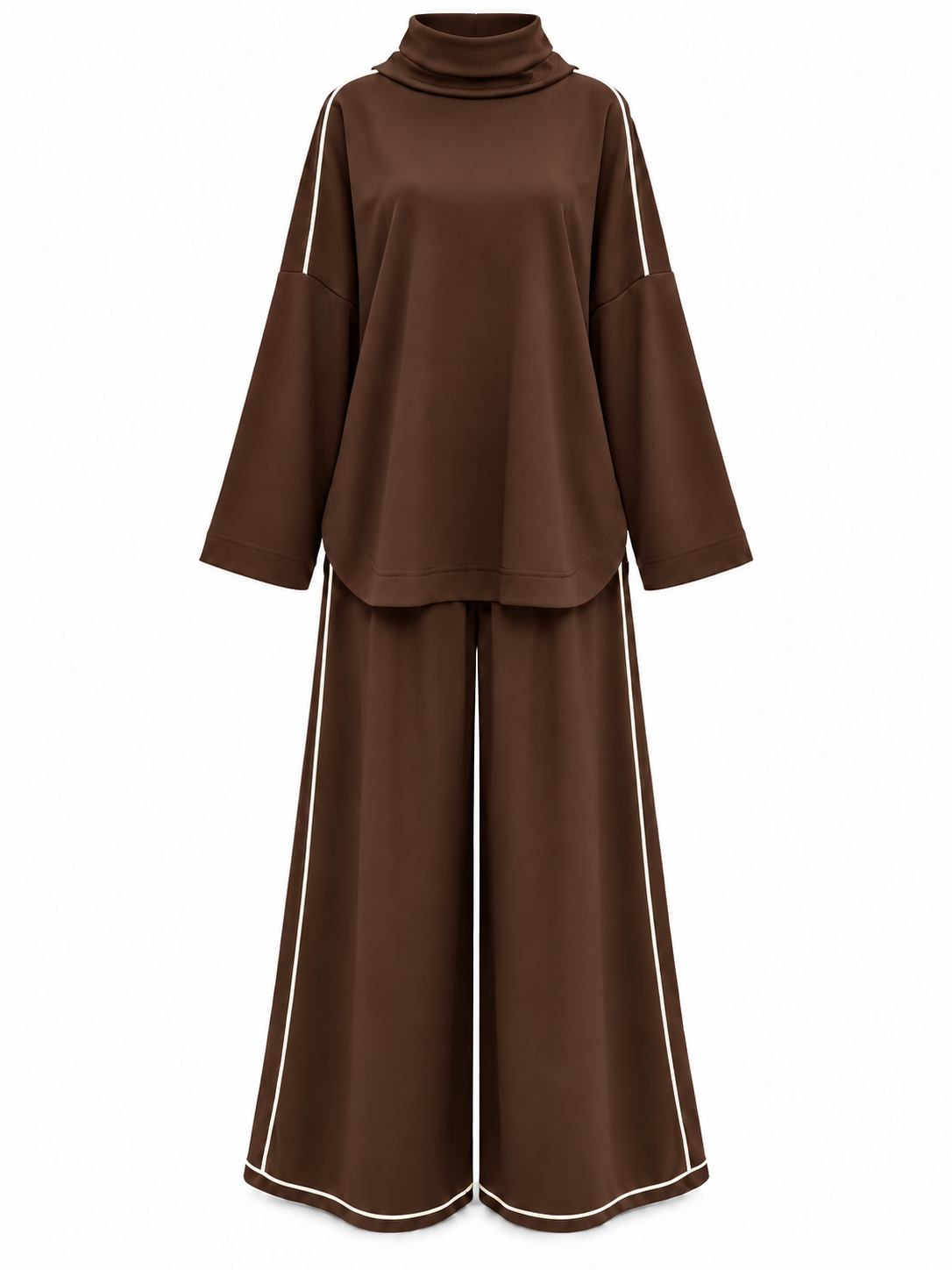 RED ŞERİTLİ PANTOLONLU TAKIM KAHVE