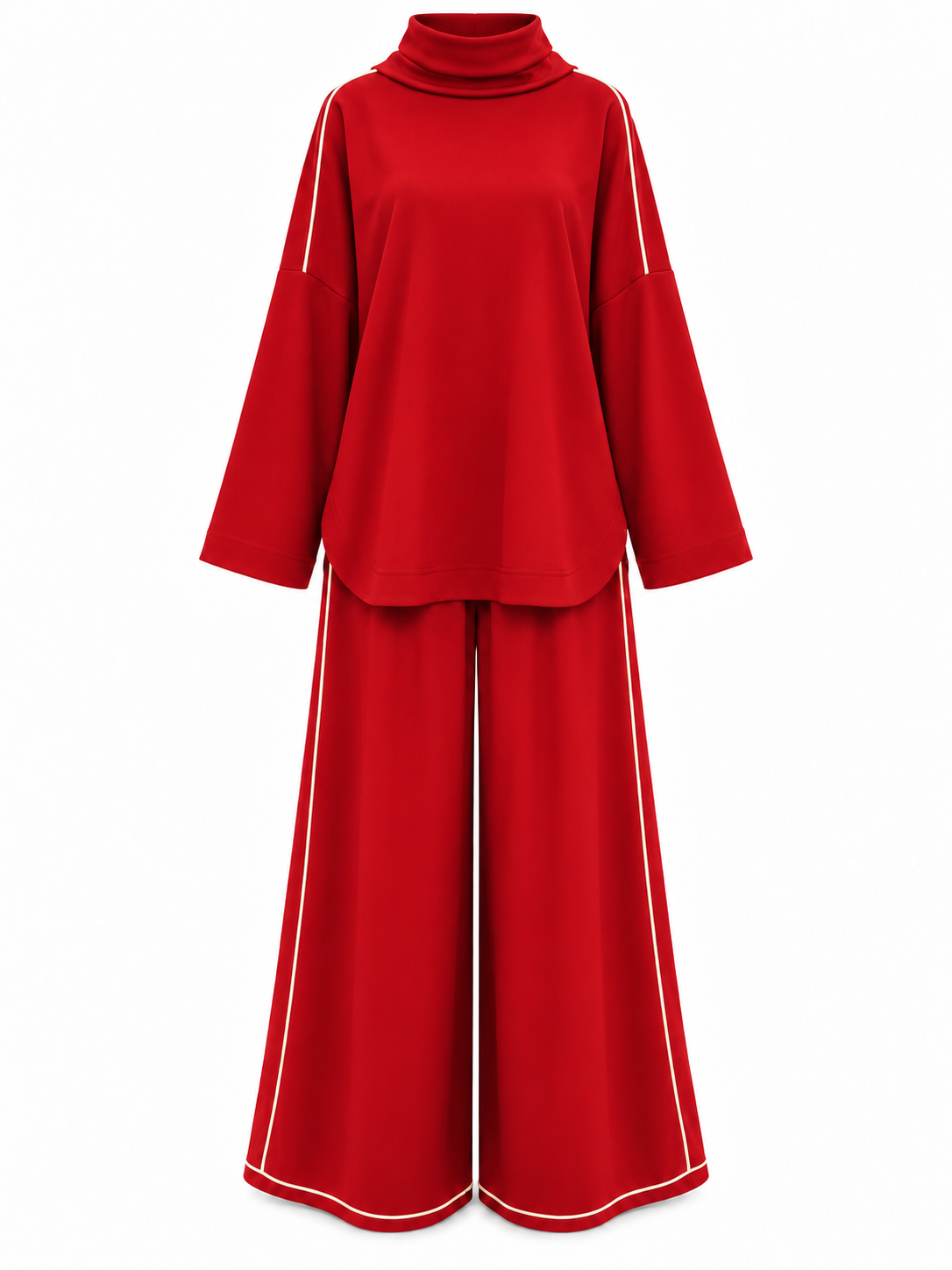 RED ŞERİTLİ PANTOLONLU TAKIM KIRMIZI