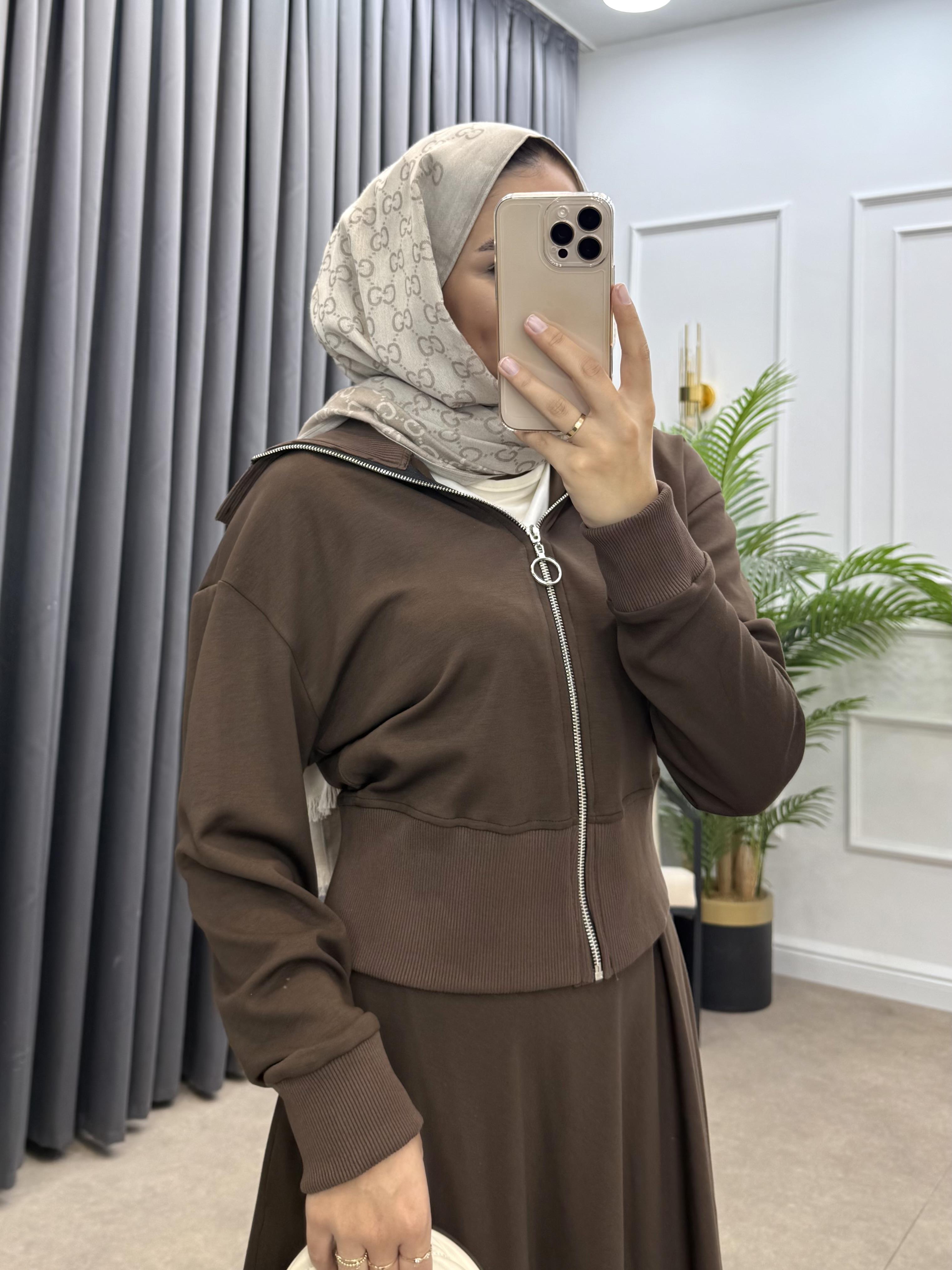 RİBANALI ETEKLİ TAKIM KAHVE